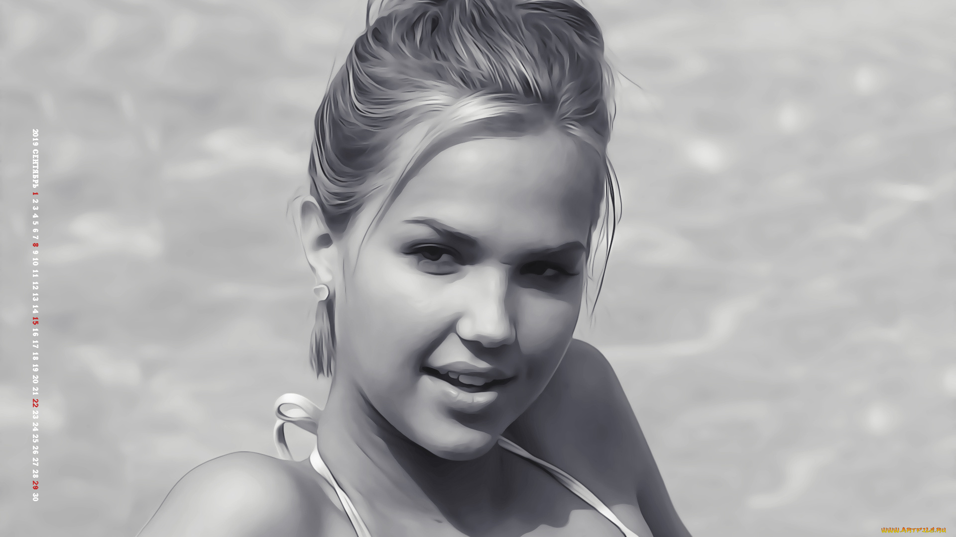 календари, компьютерный, дизайн, 2019, calendar, лицо, девушка, женщина