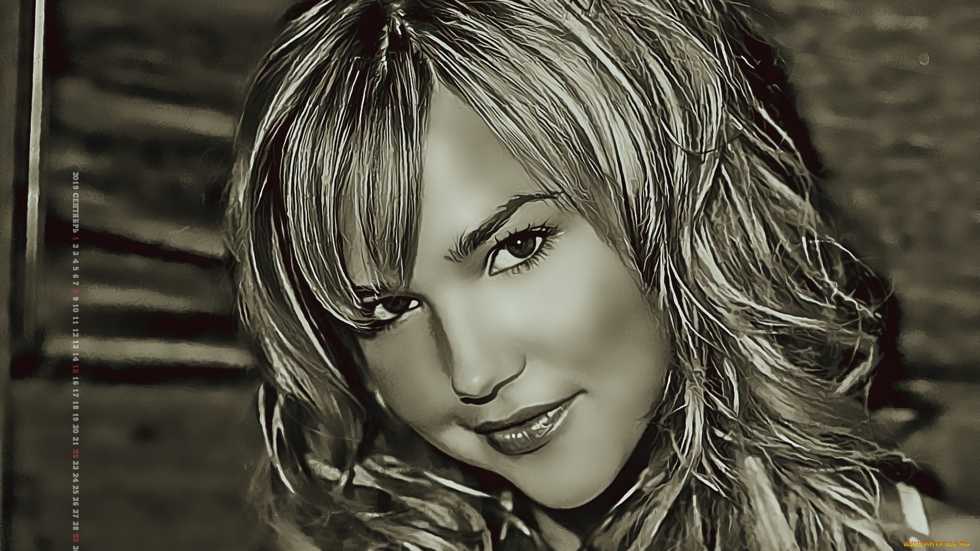 календари, компьютерный, дизайн, 2019, взгляд, лицо, calendar, девушка, женщина