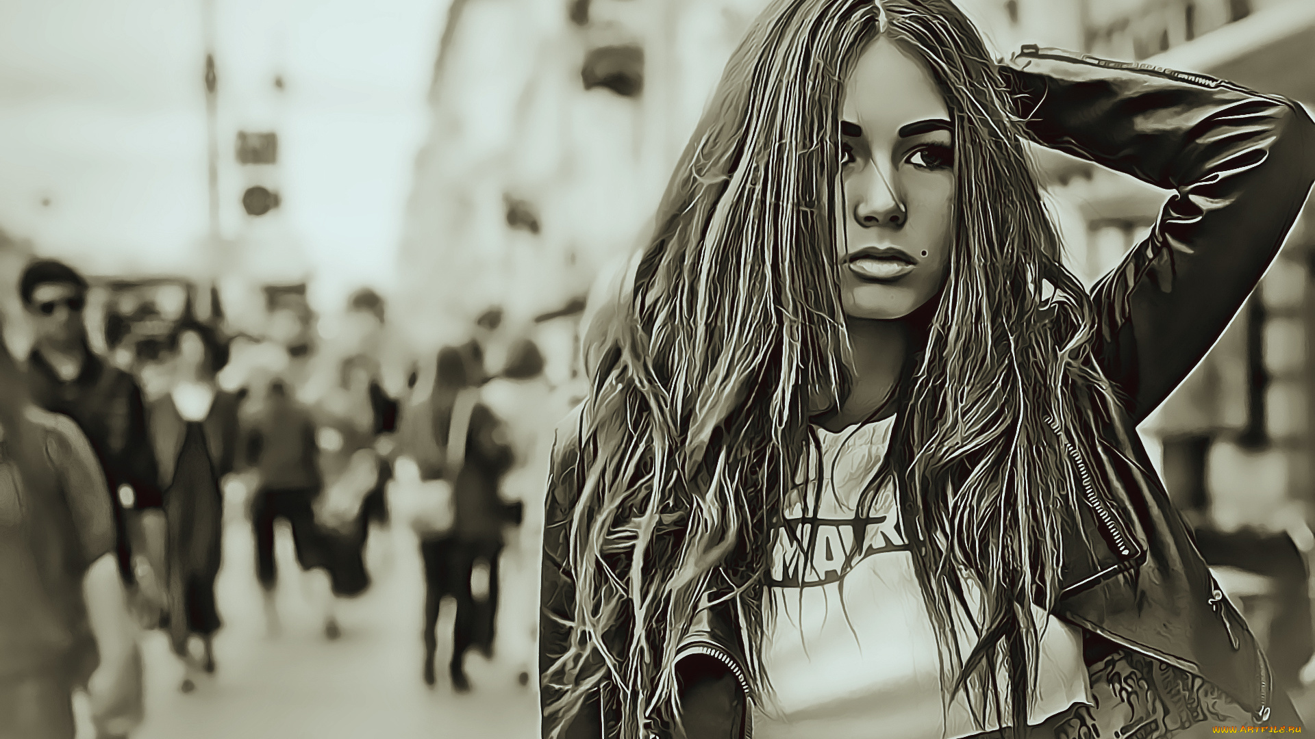 календари, компьютерный, дизайн, девушка, улица, женщина, calendar, 2019