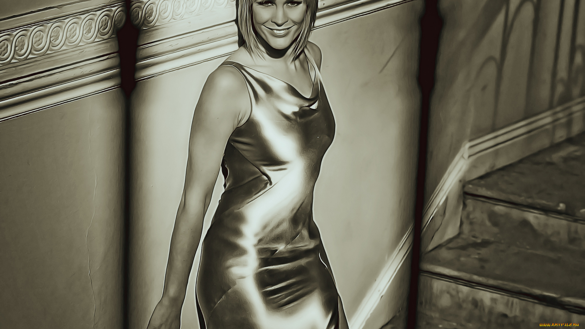 календари, компьютерный, дизайн, улыбка, женщина, calendar, 2019, девушка, лестница