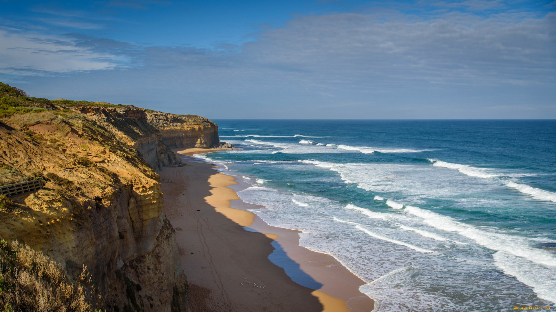 природа, побережье, простор