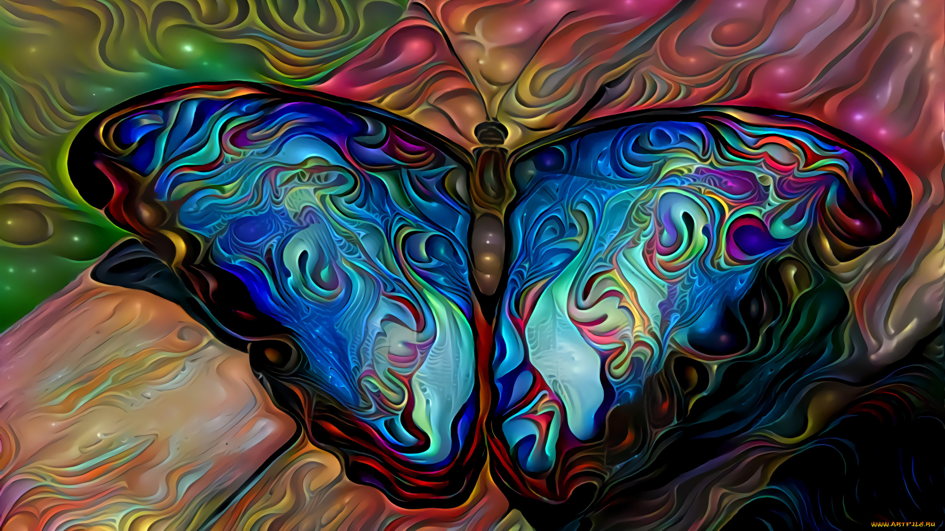 разное, компьютерный, дизайн, бабочка