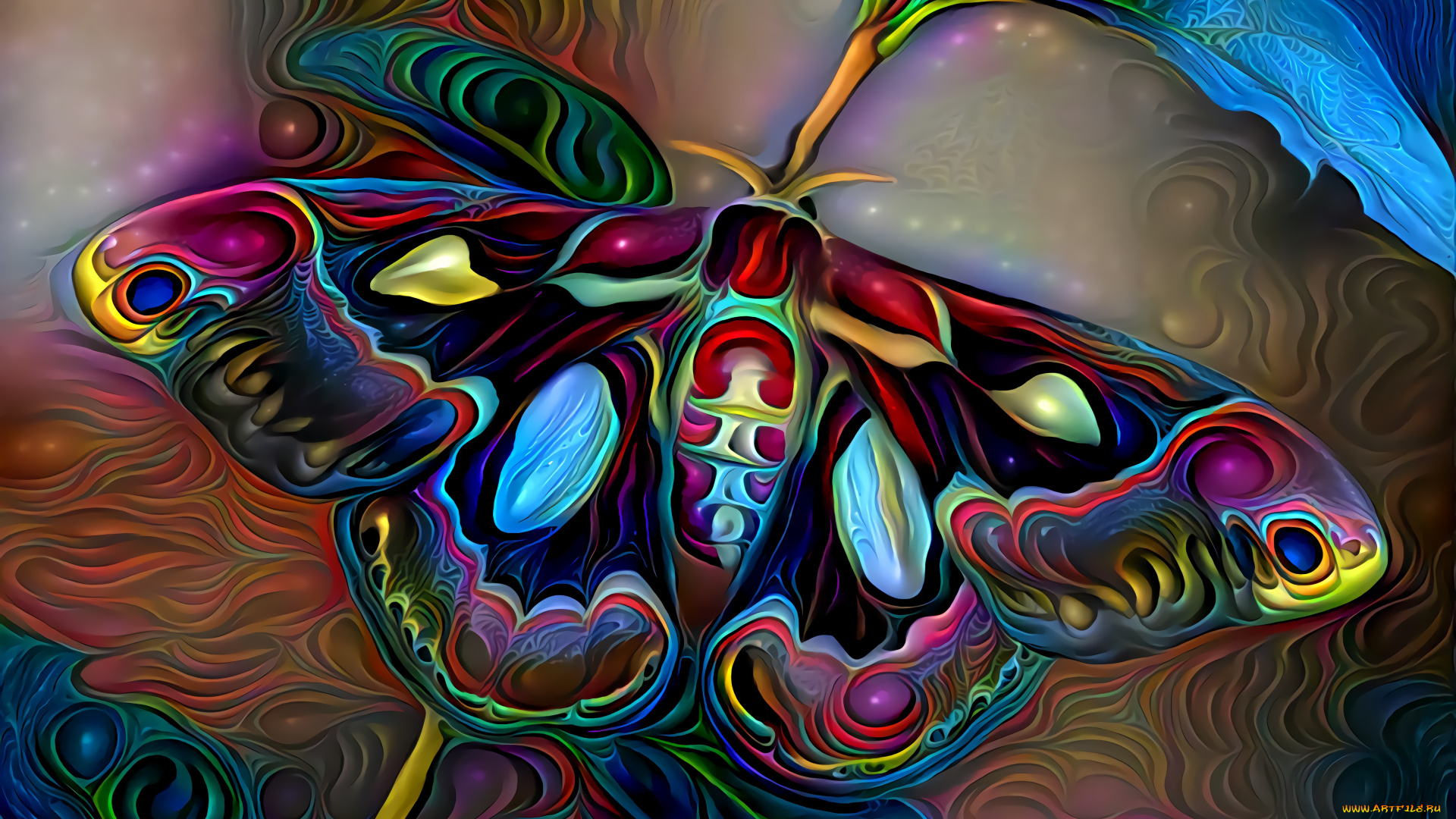 разное, компьютерный, дизайн, бабочка