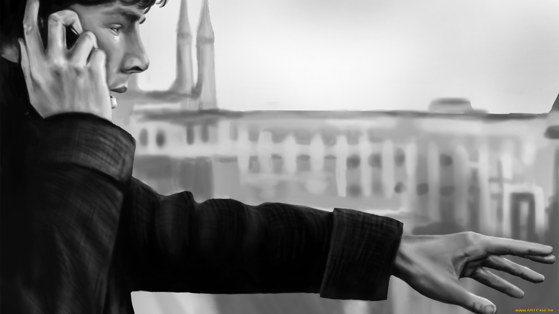 рисованное, кино, sherlock, bbc