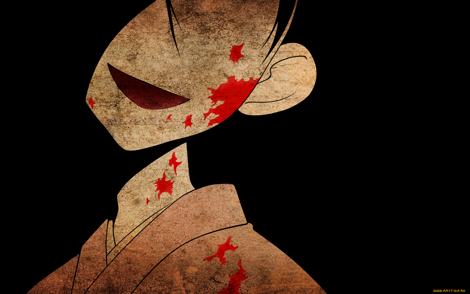 аниме, sayonara, zetsubo, sensei, девочка, кимоно, кровь