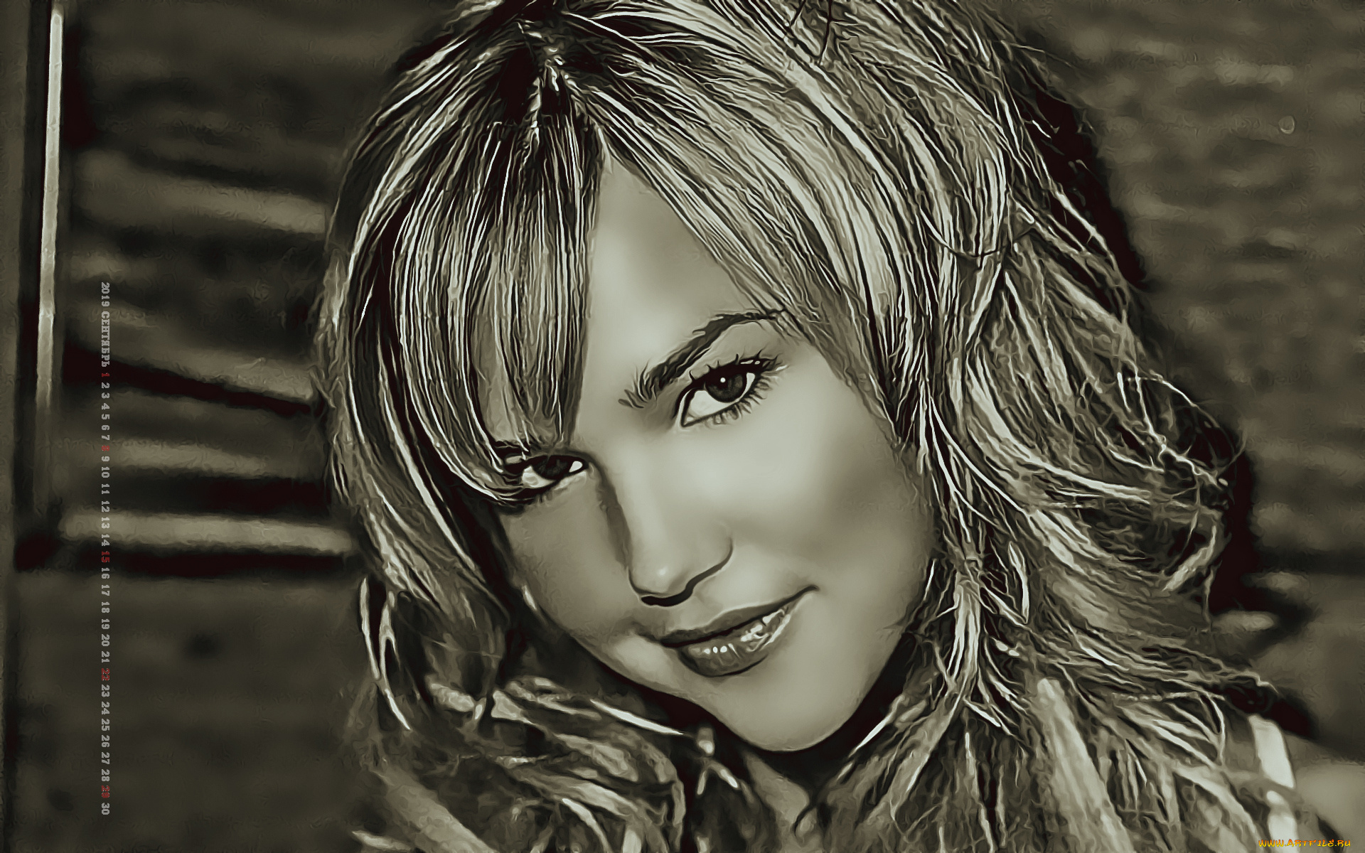 календари, компьютерный, дизайн, 2019, взгляд, лицо, calendar, девушка, женщина