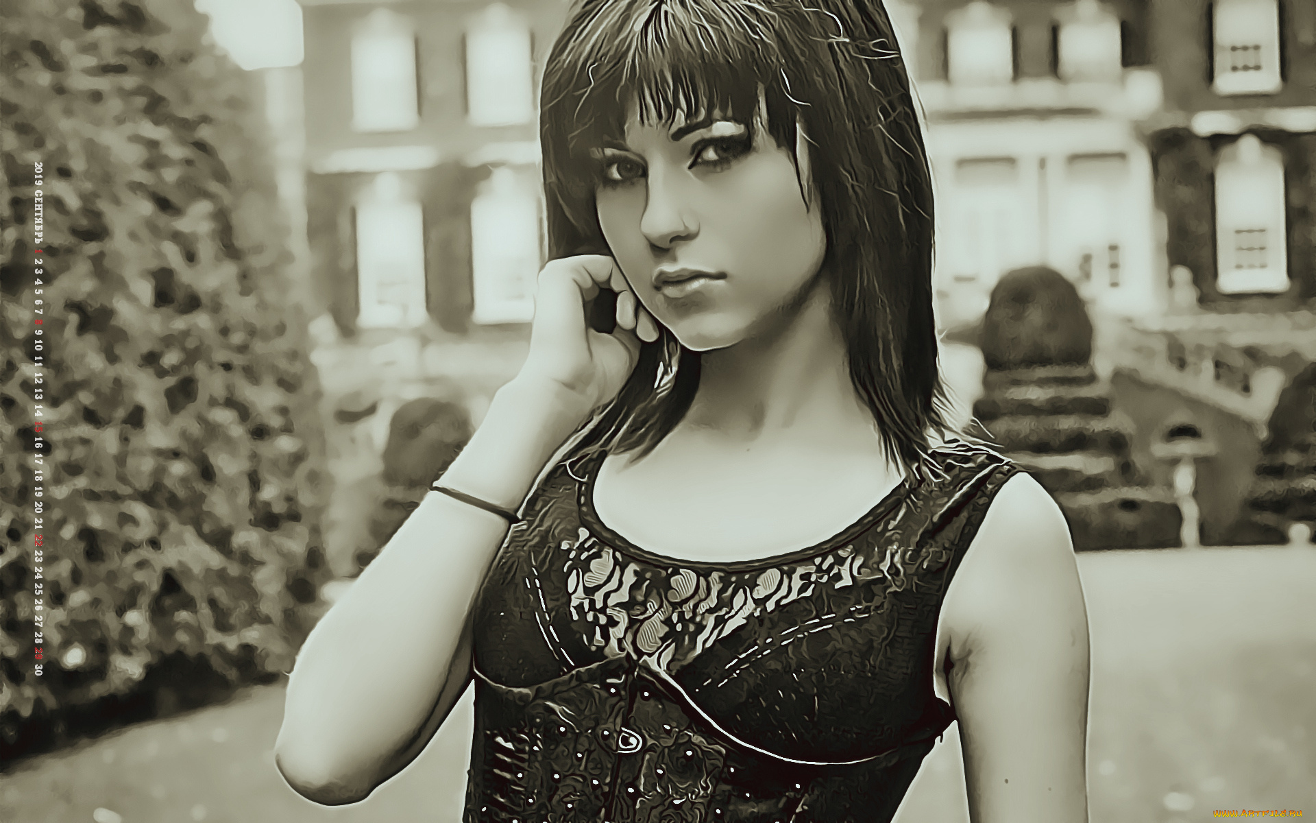 календари, компьютерный, дизайн, calendar, женщина, девушка, взгляд, 2019