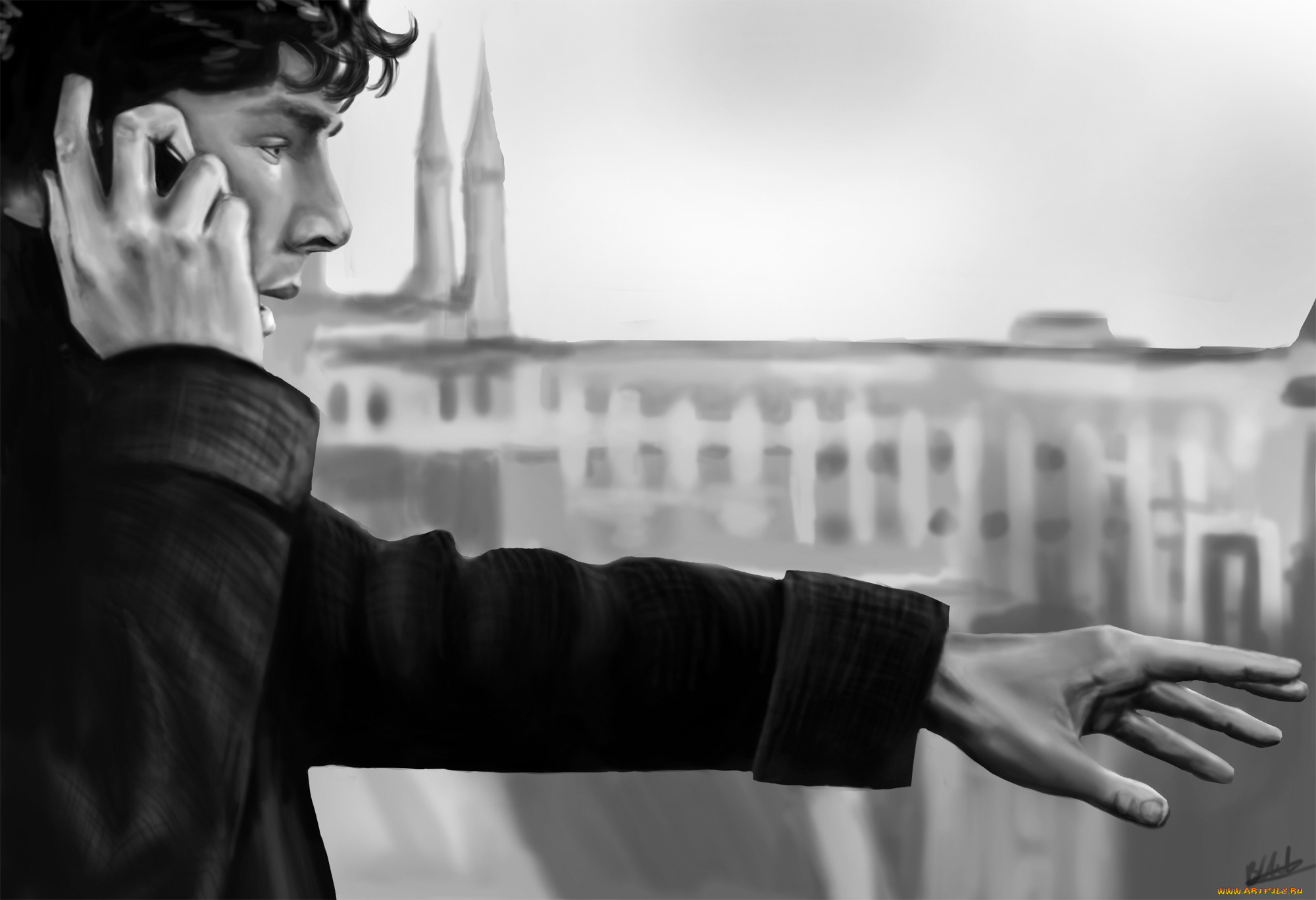 рисованное, кино, sherlock, bbc