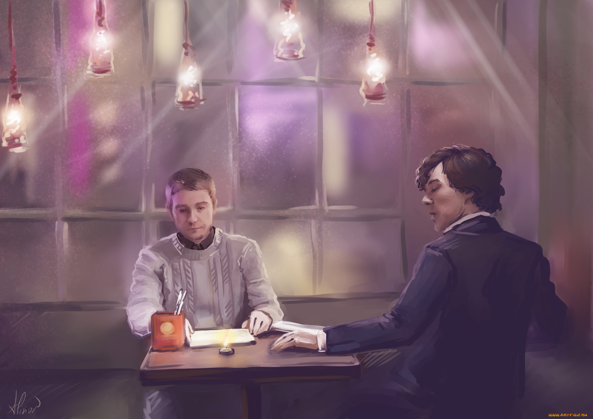 рисованное, кино, sherlock, bbc