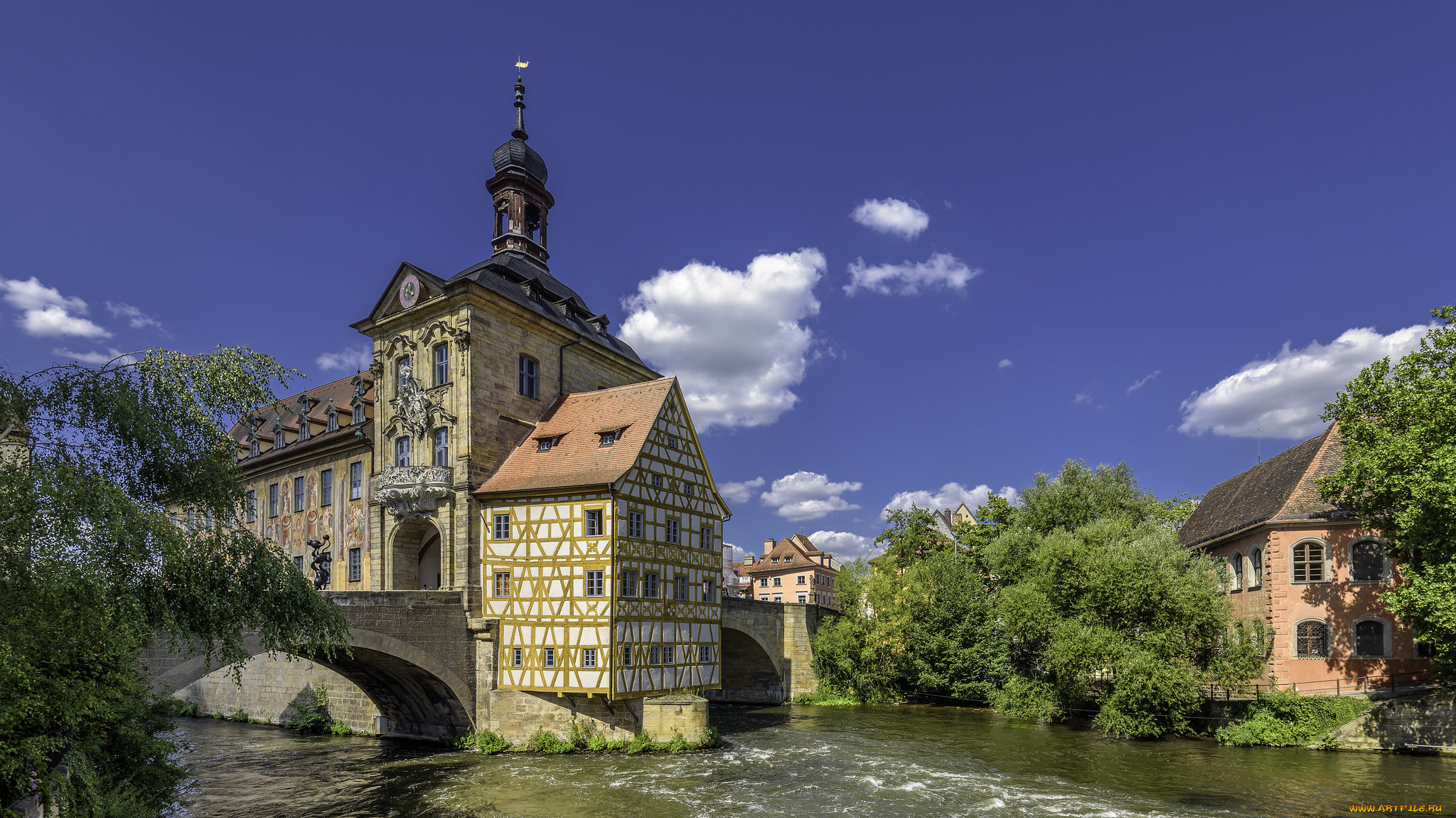 bamberg, города, -, панорамы, простор