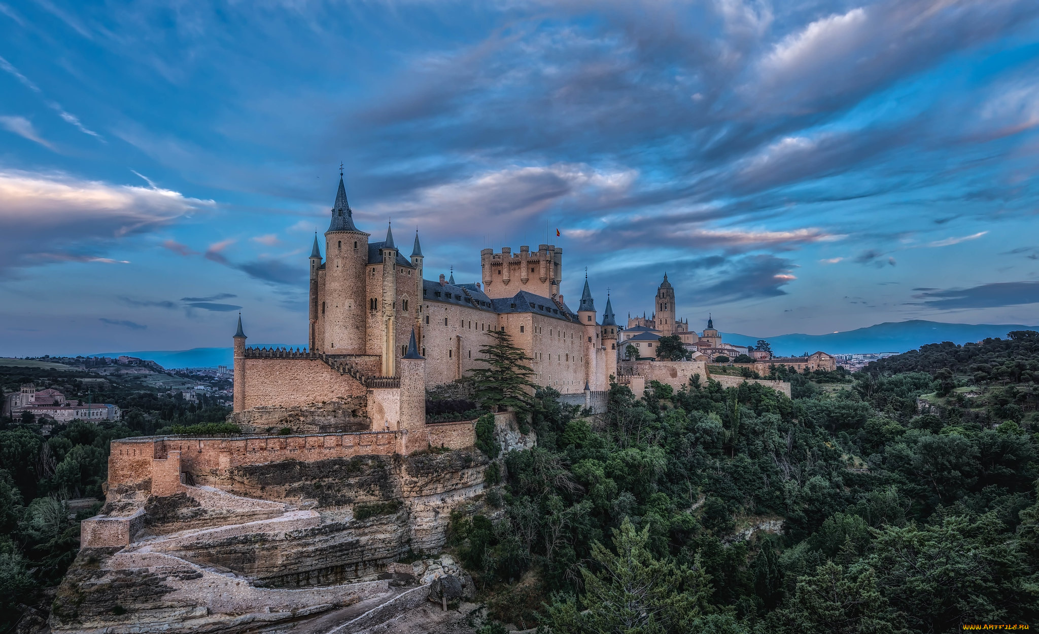 alc&, 225, zar, of, segovia, города, замки, испании, простор