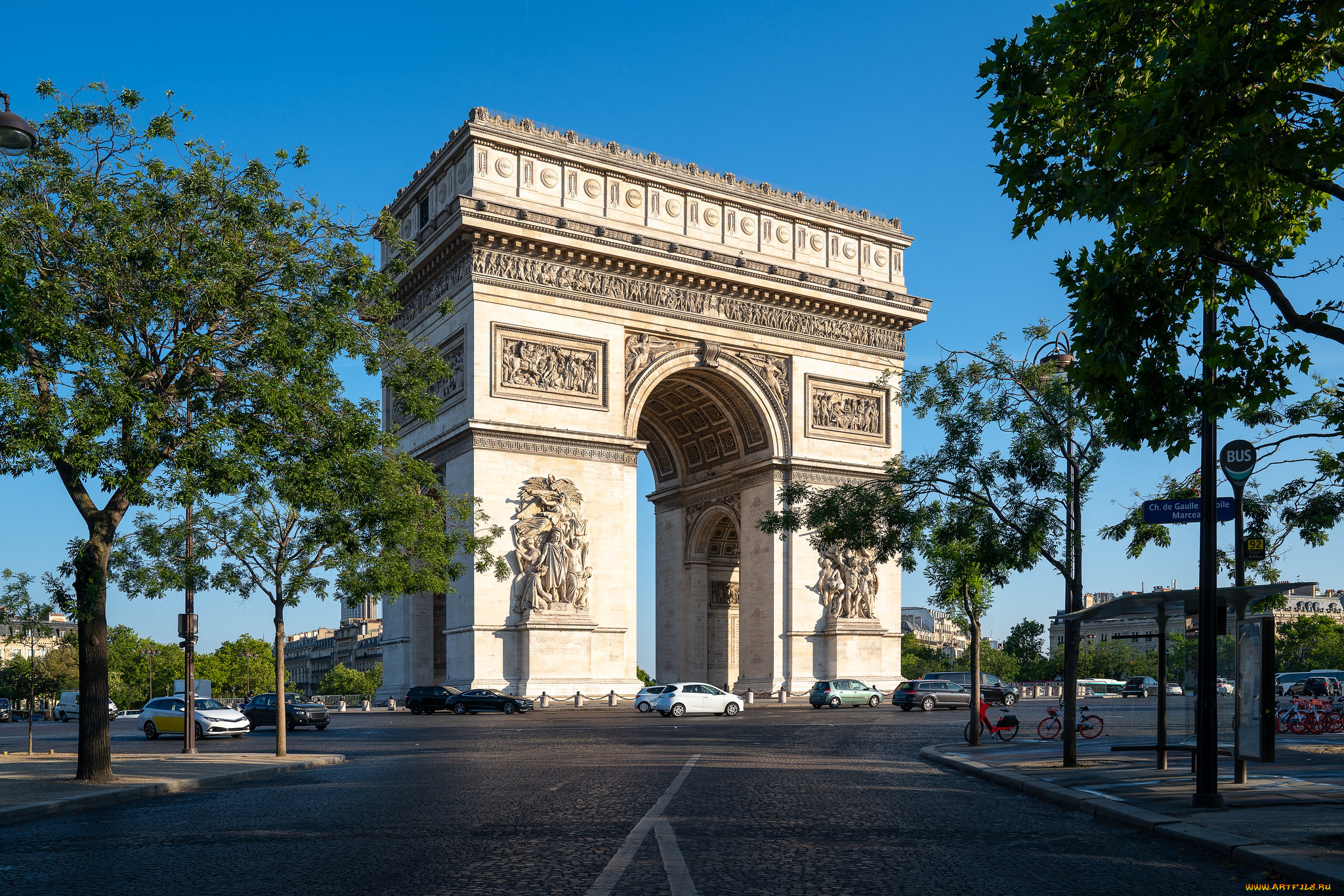 arc, de, triomphe, , paris, города, париж, , франция, простор