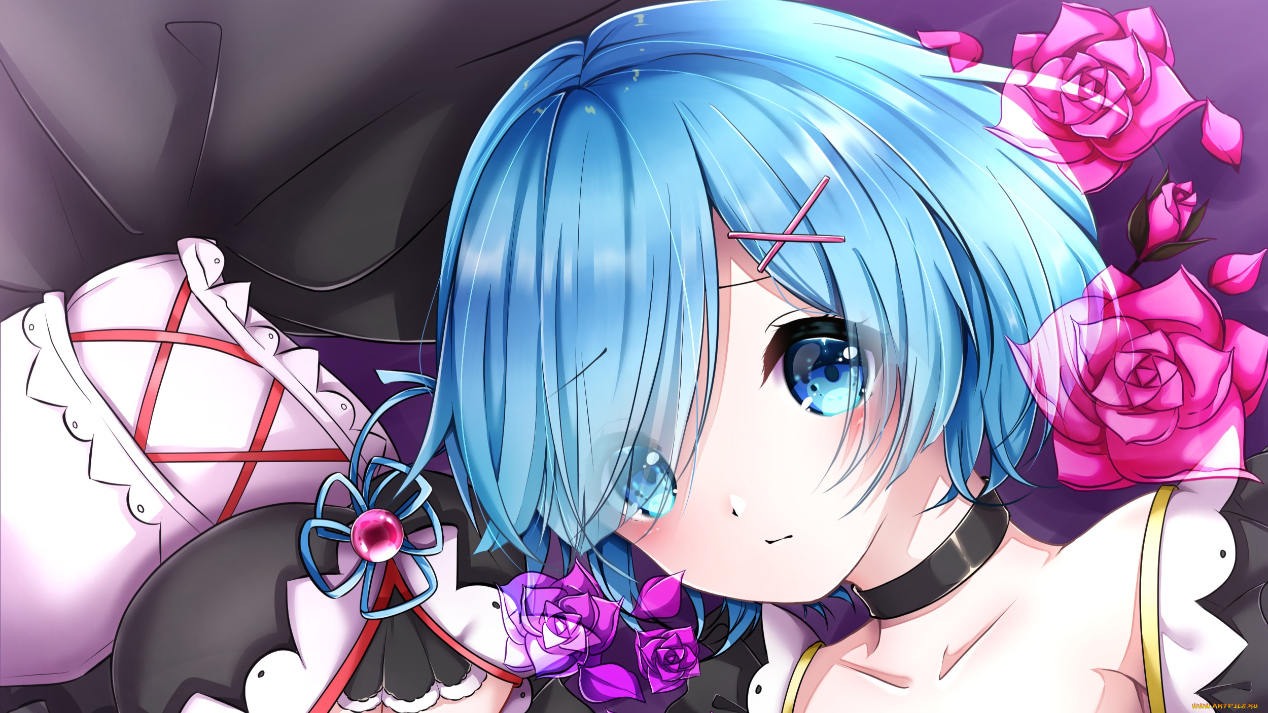 аниме, re, , zero, kara, hajimeru, isekai, seikatsu, девушка, взгляд, фон