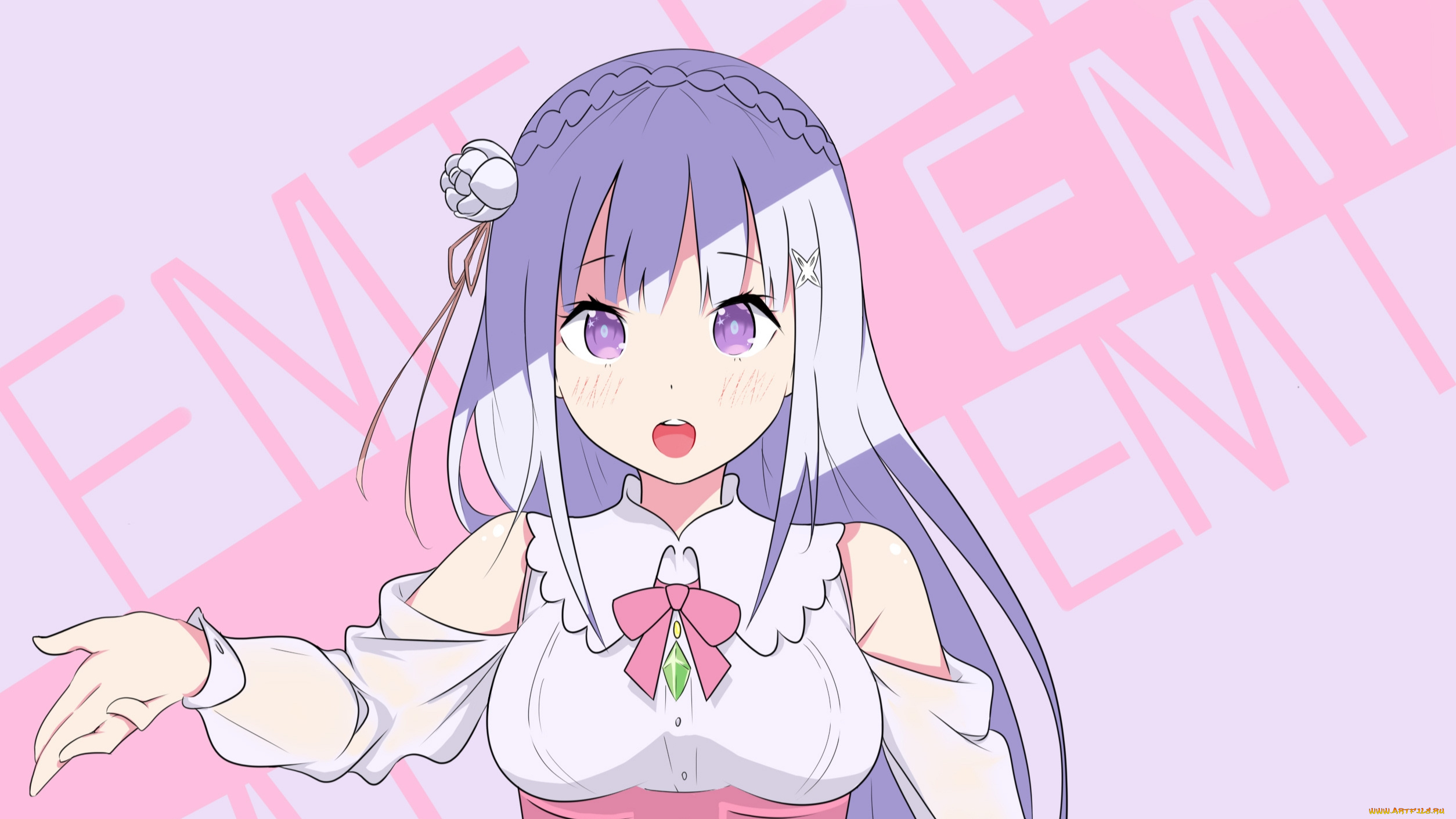 аниме, re, , zero, kara, hajimeru, isekai, seikatsu, девушка, взгляд, фон