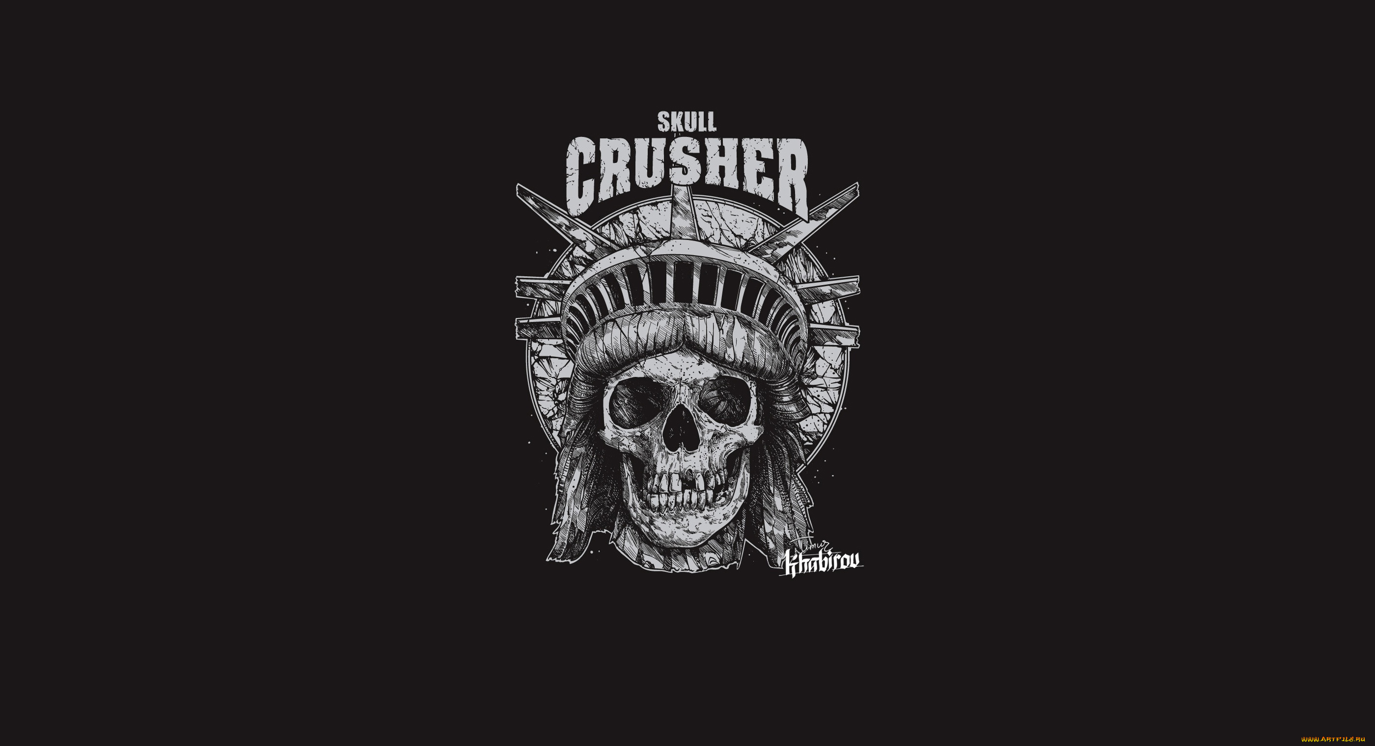 рисованное, минимализм, череп