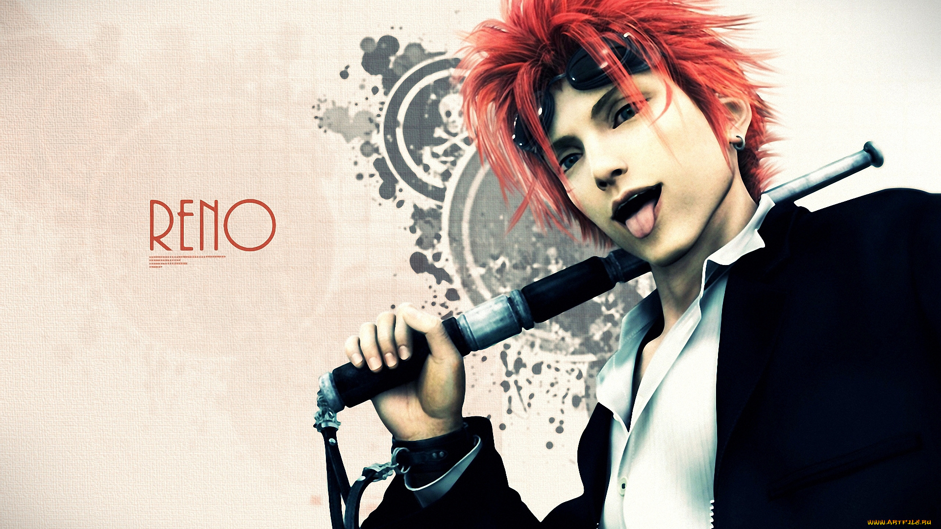 видео, игры, final, fantasy, vii, , advent, children, reno, turks, взгляд, очки