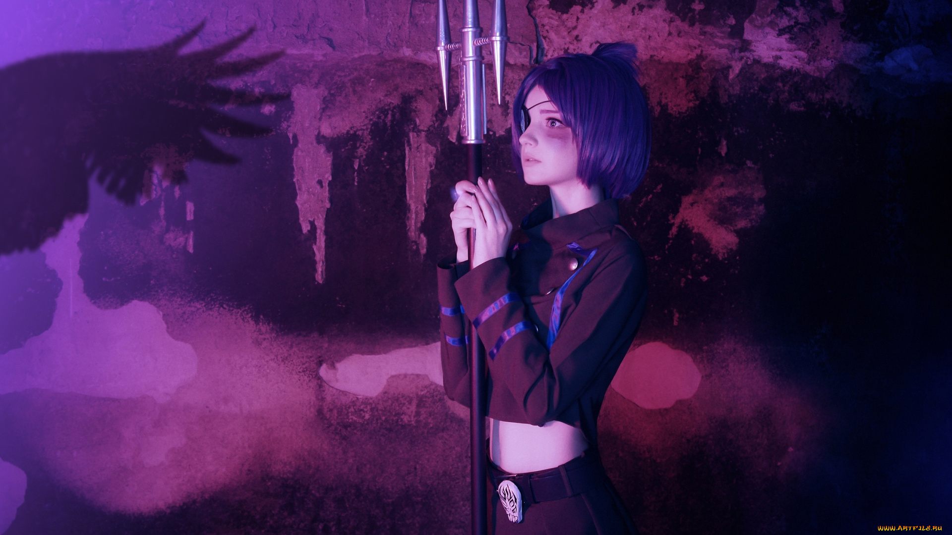 девушки, kirdjava, форма, оружие, стена, образ