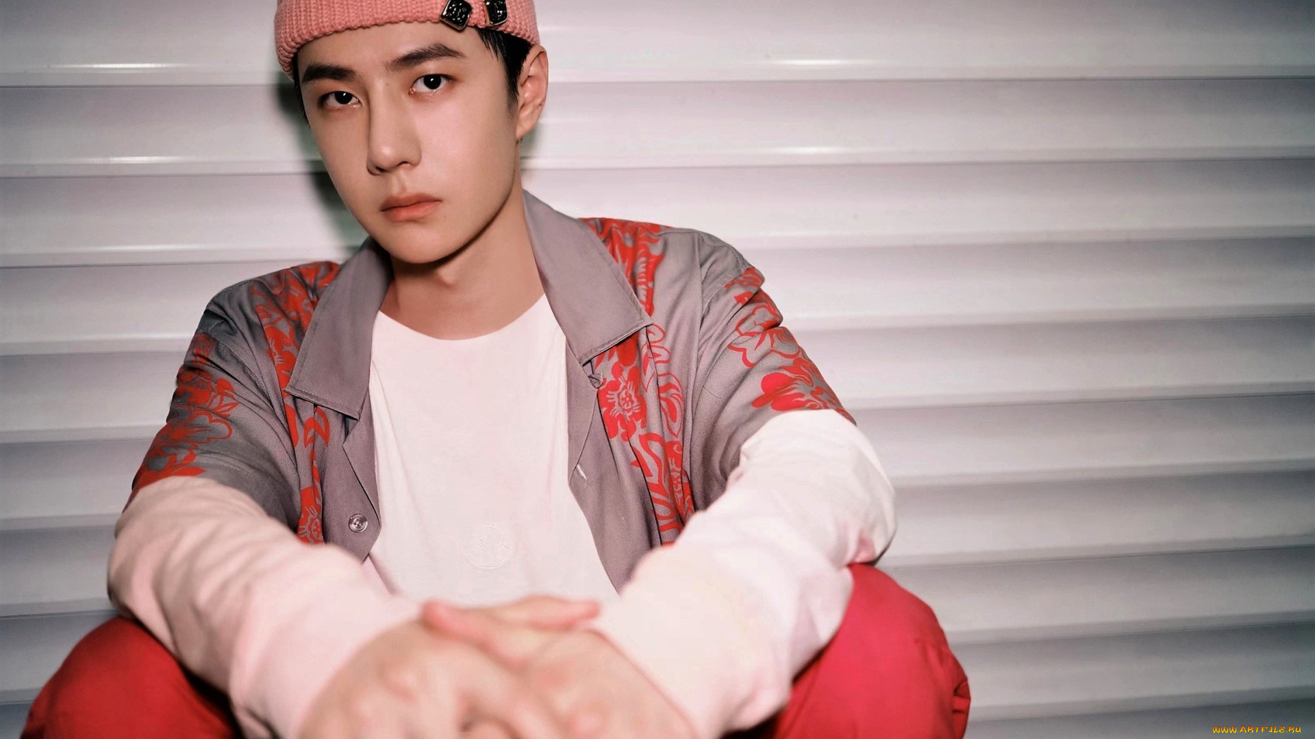 мужчины, wang, yi, bo, шапка, рубашка, жалюзи