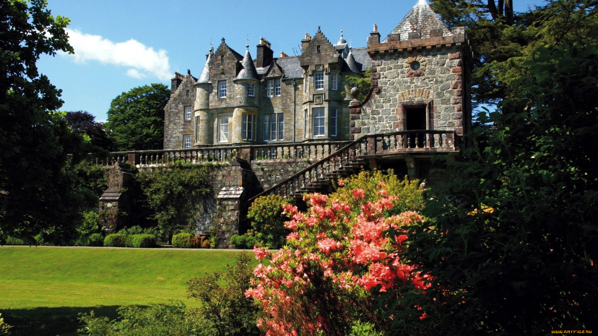 torosay, castle, города, замки, англии, torosay, castle