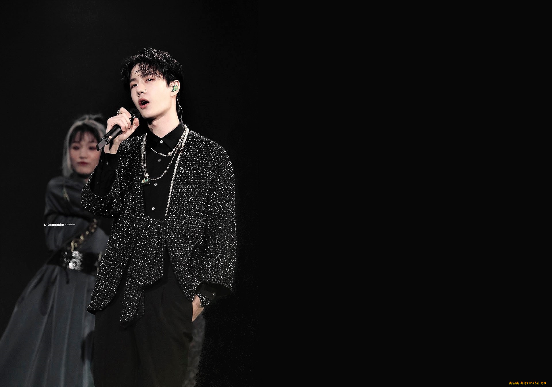 мужчины, wang, yi, bo, актер, певец, танцор, микрофон, сцена