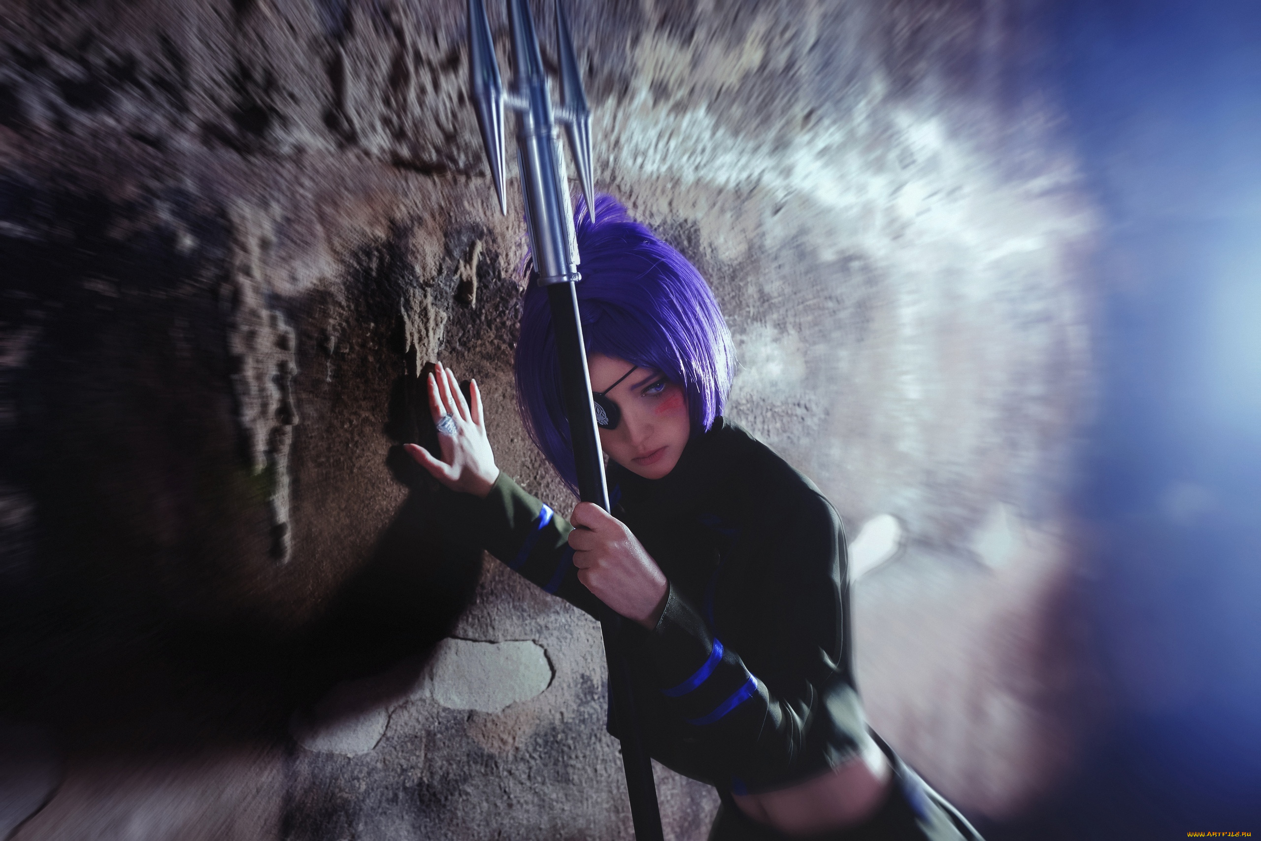 девушки, kirdjava, форма, оружие, стена, образ