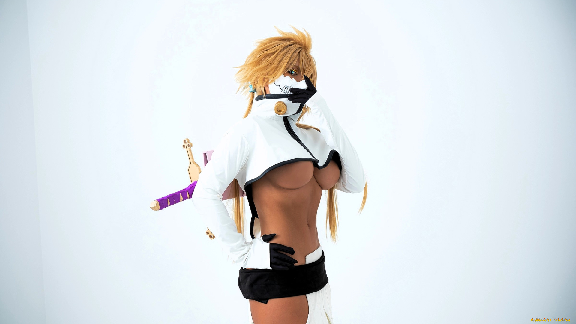 девушки, nonsummerjack, образ, косплей, наряд, костюм, оружие, маска, перчатки