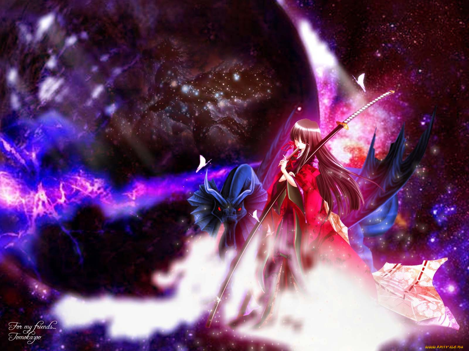 аниме, weapon, blood, technology