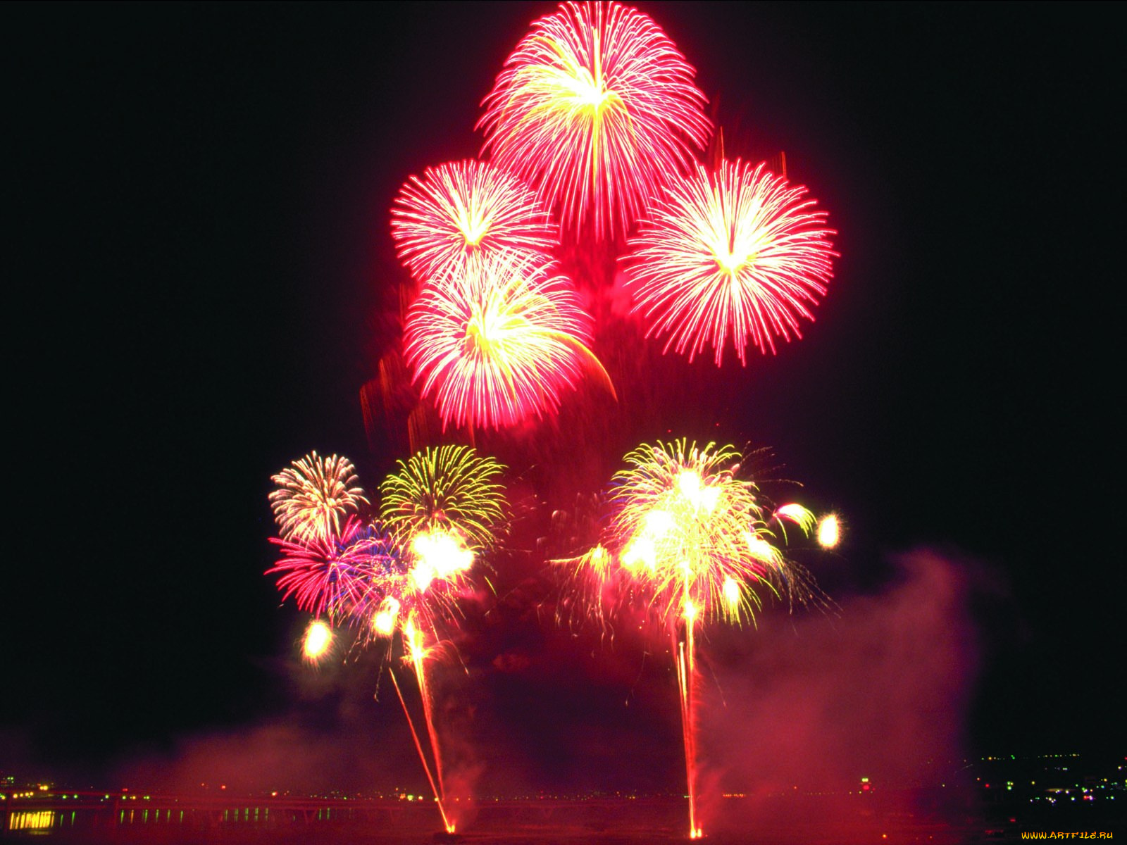 разное, салюты, фейерверки