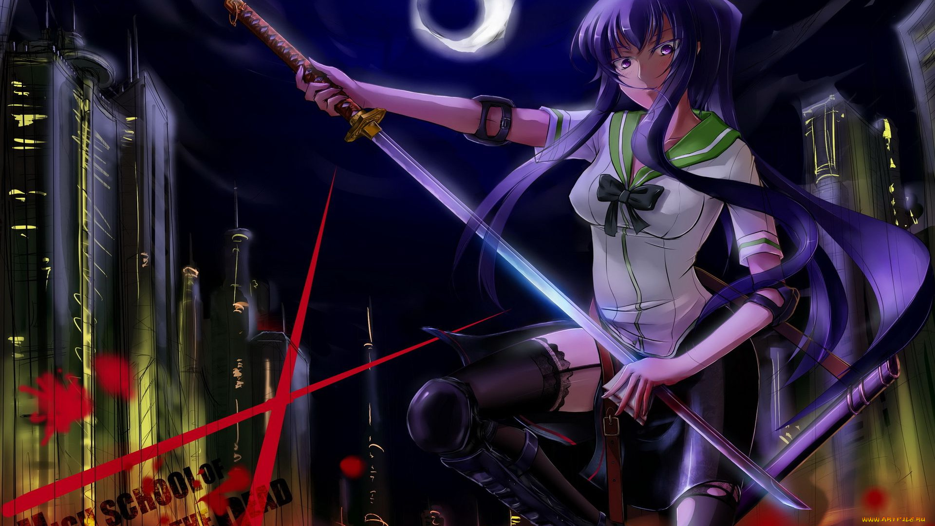 аниме, highschool, of, the, dead