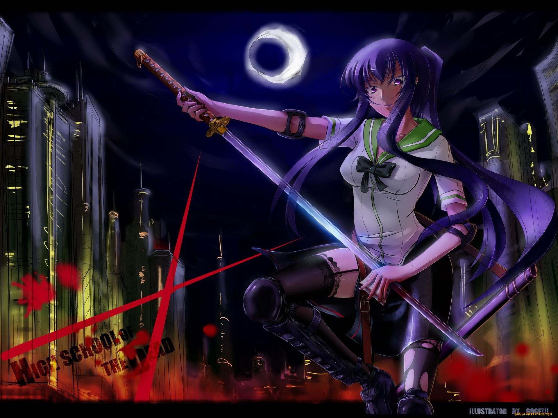 аниме, highschool, of, the, dead