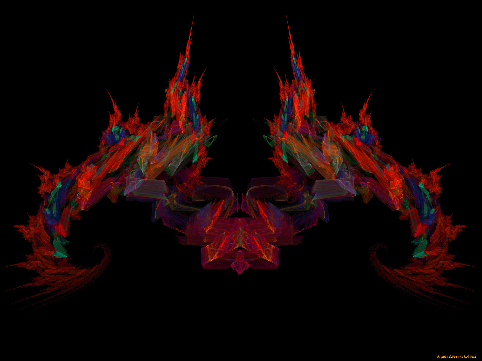 3д, графика, fractal, фракталы, тёмный, фон, абстракция