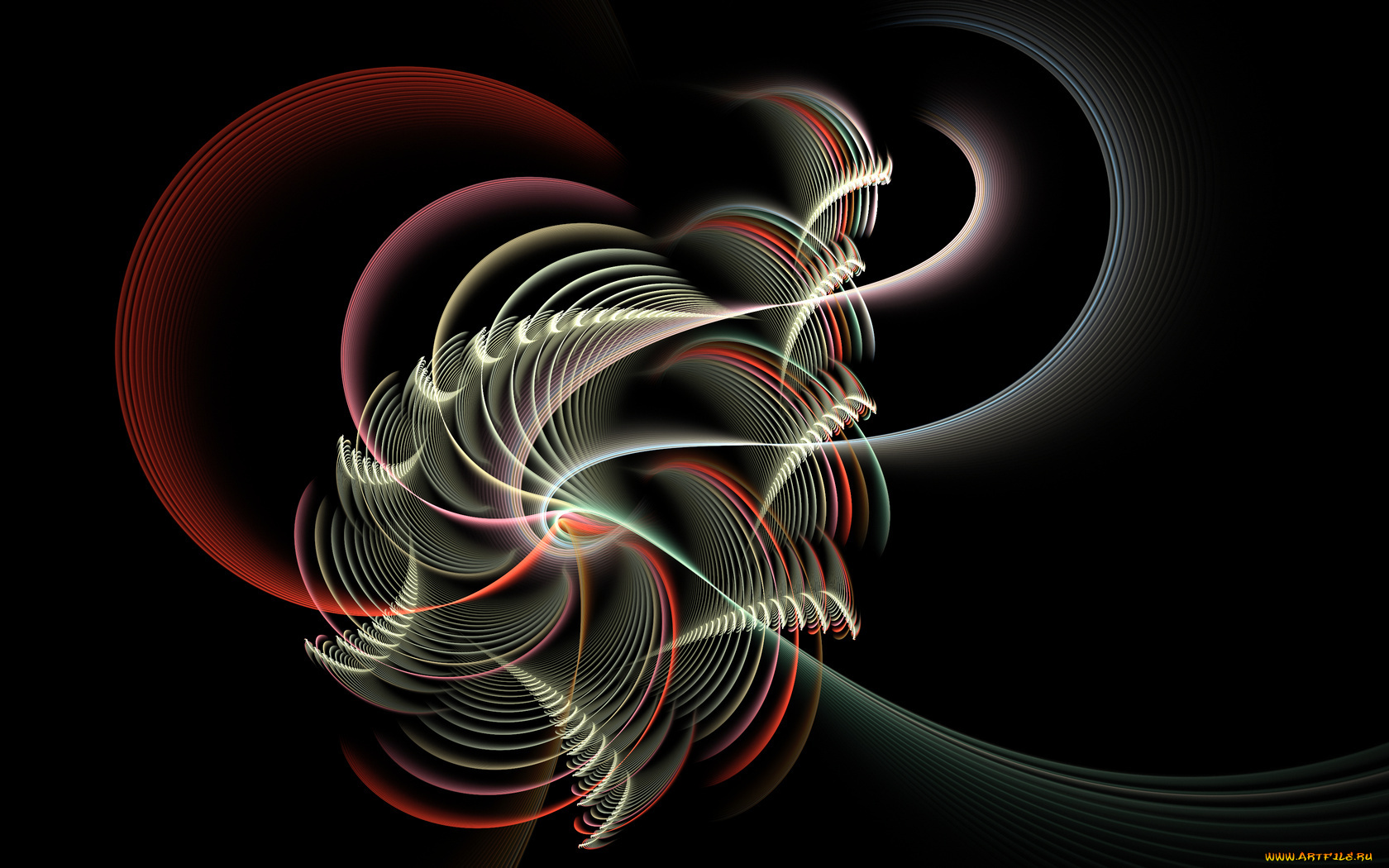 3д, графика, fractal, фракталы, тёмный, фрактал, узор