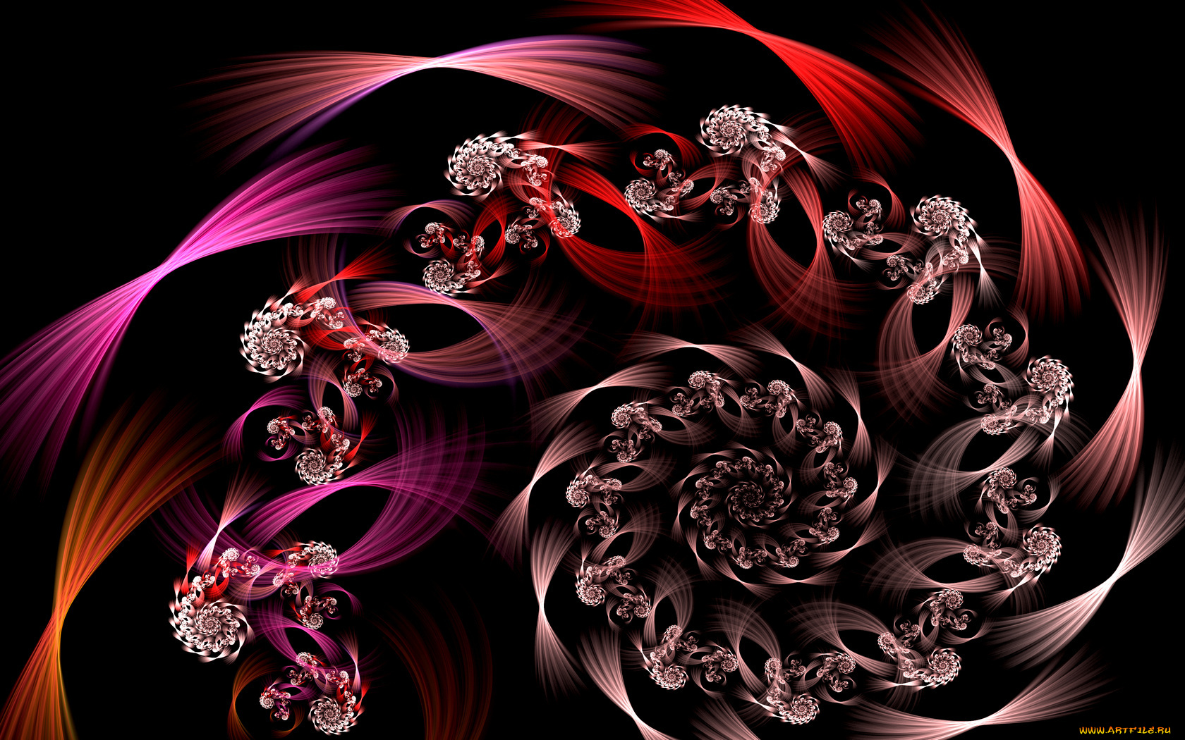 3д, графика, fractal, фракталы, тёмный, узор, фрактал