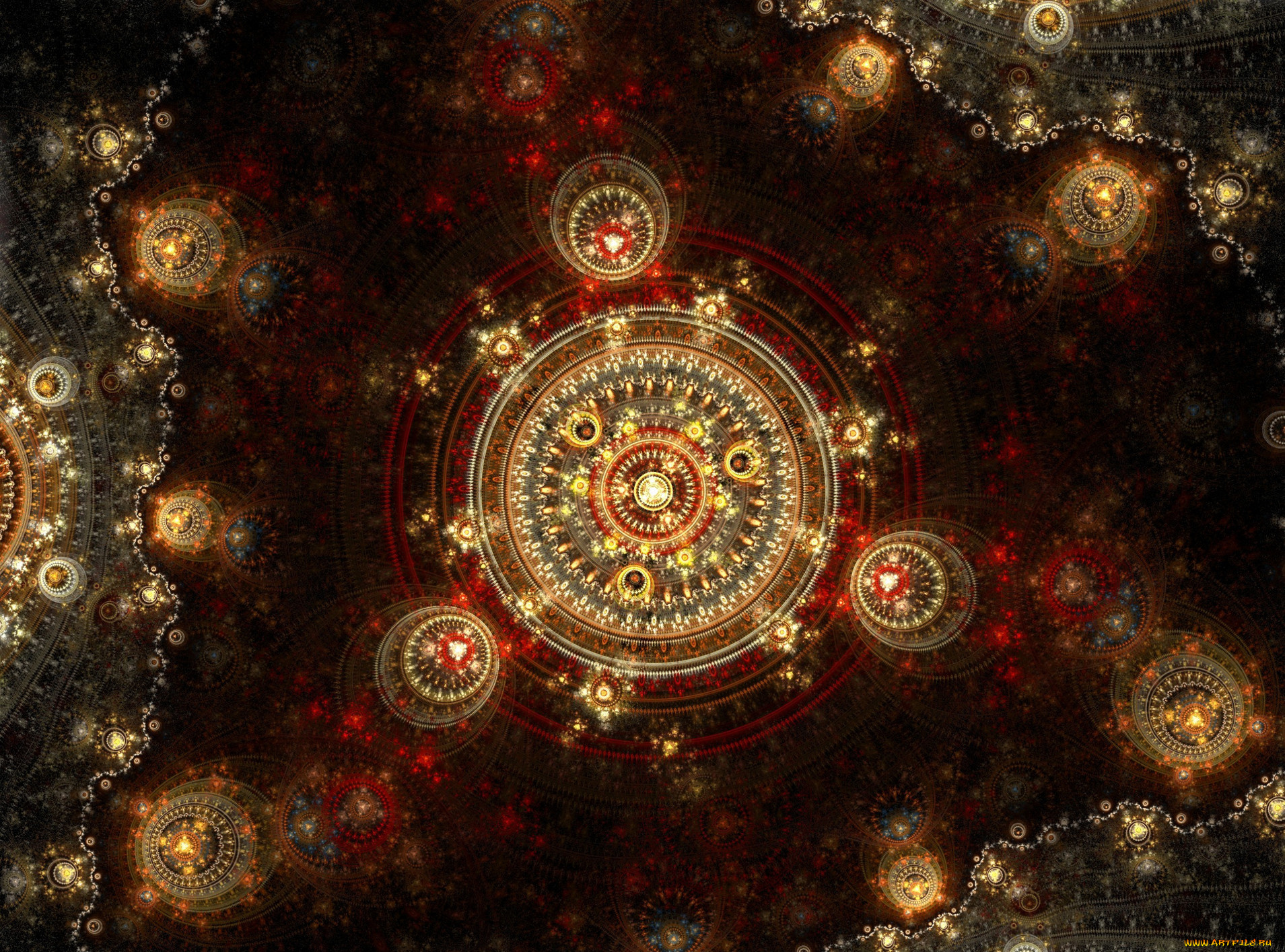 3д, графика, fractal, фракталы, абстракция, фон, тёмный, узор