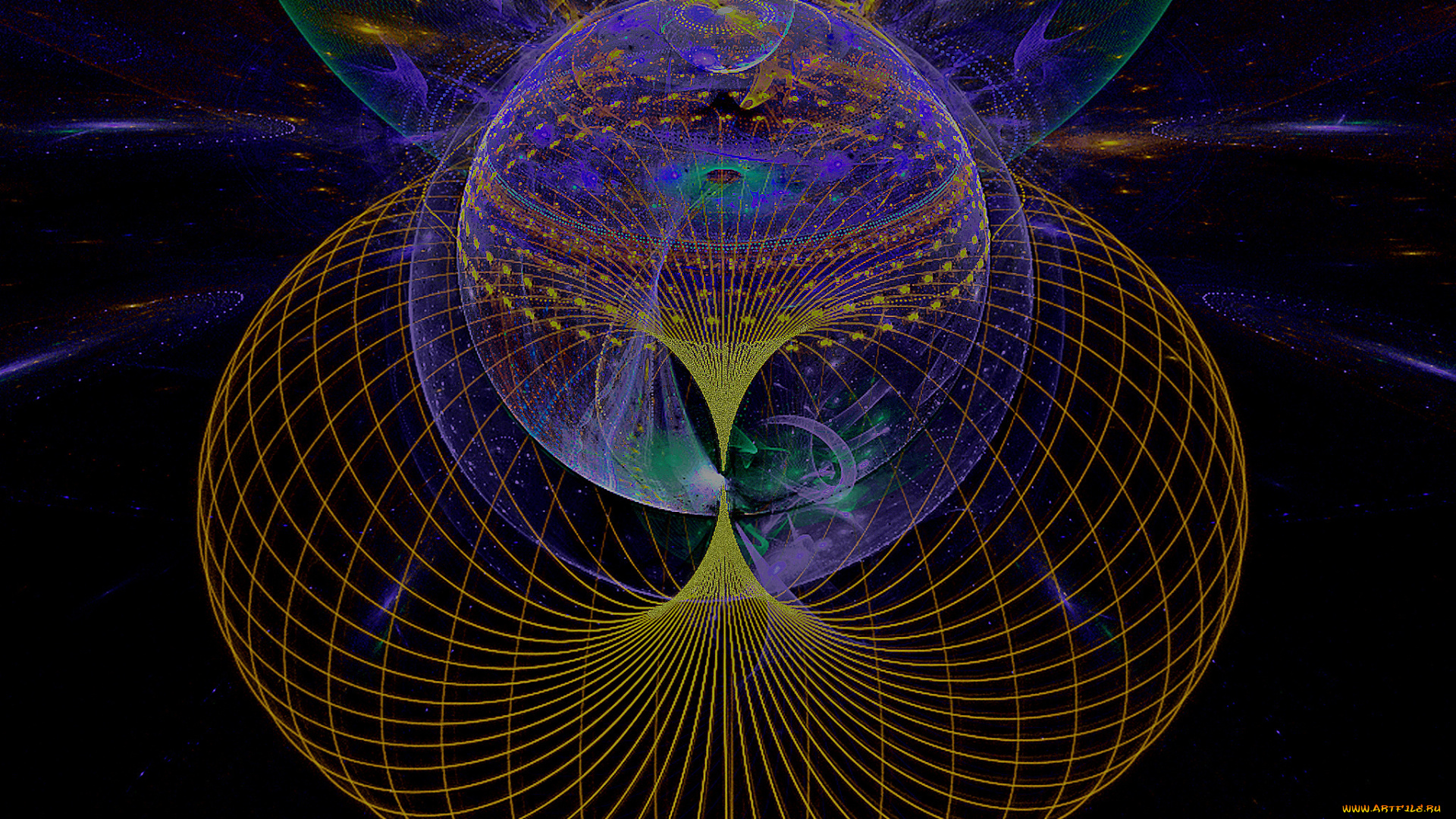 3д, графика, fractal, фракталы, фон, абстракция, тёмный