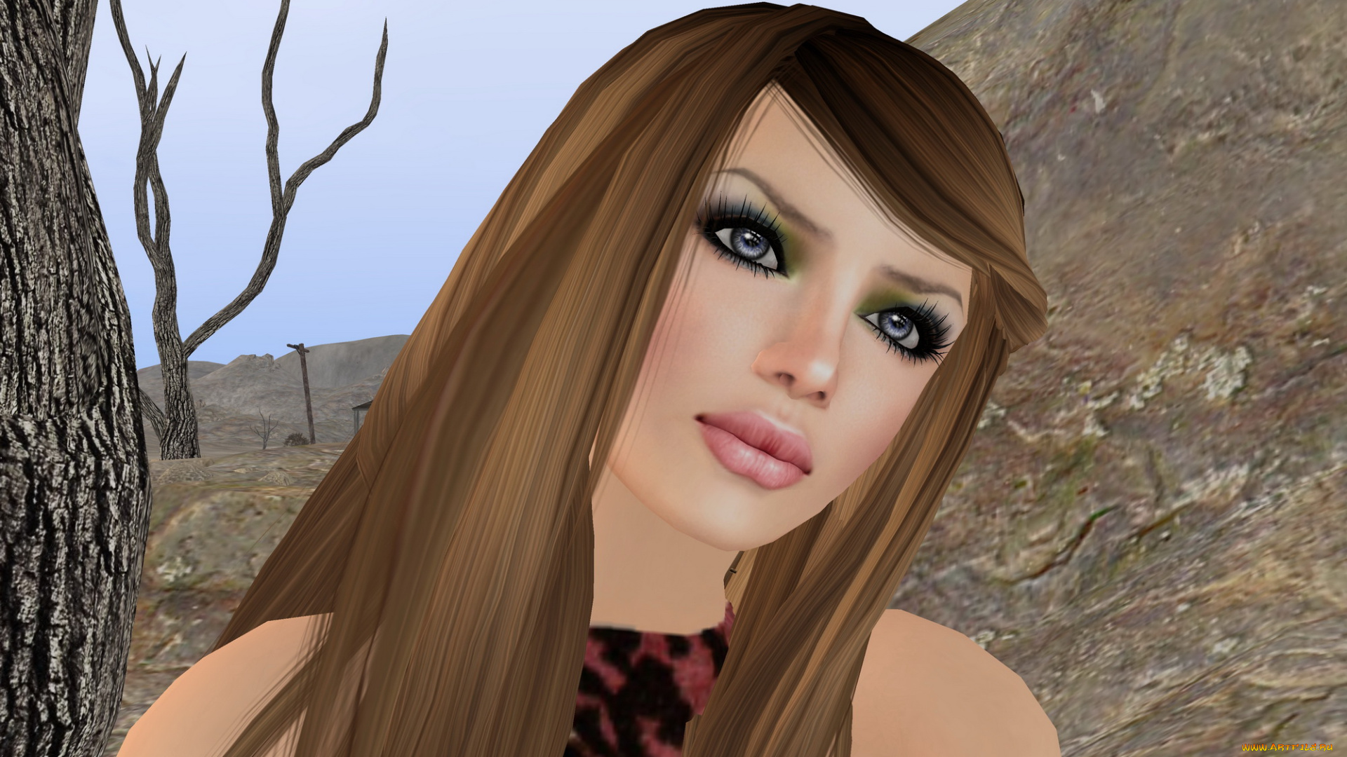 3д, графика, portraits, портрет, пустыня