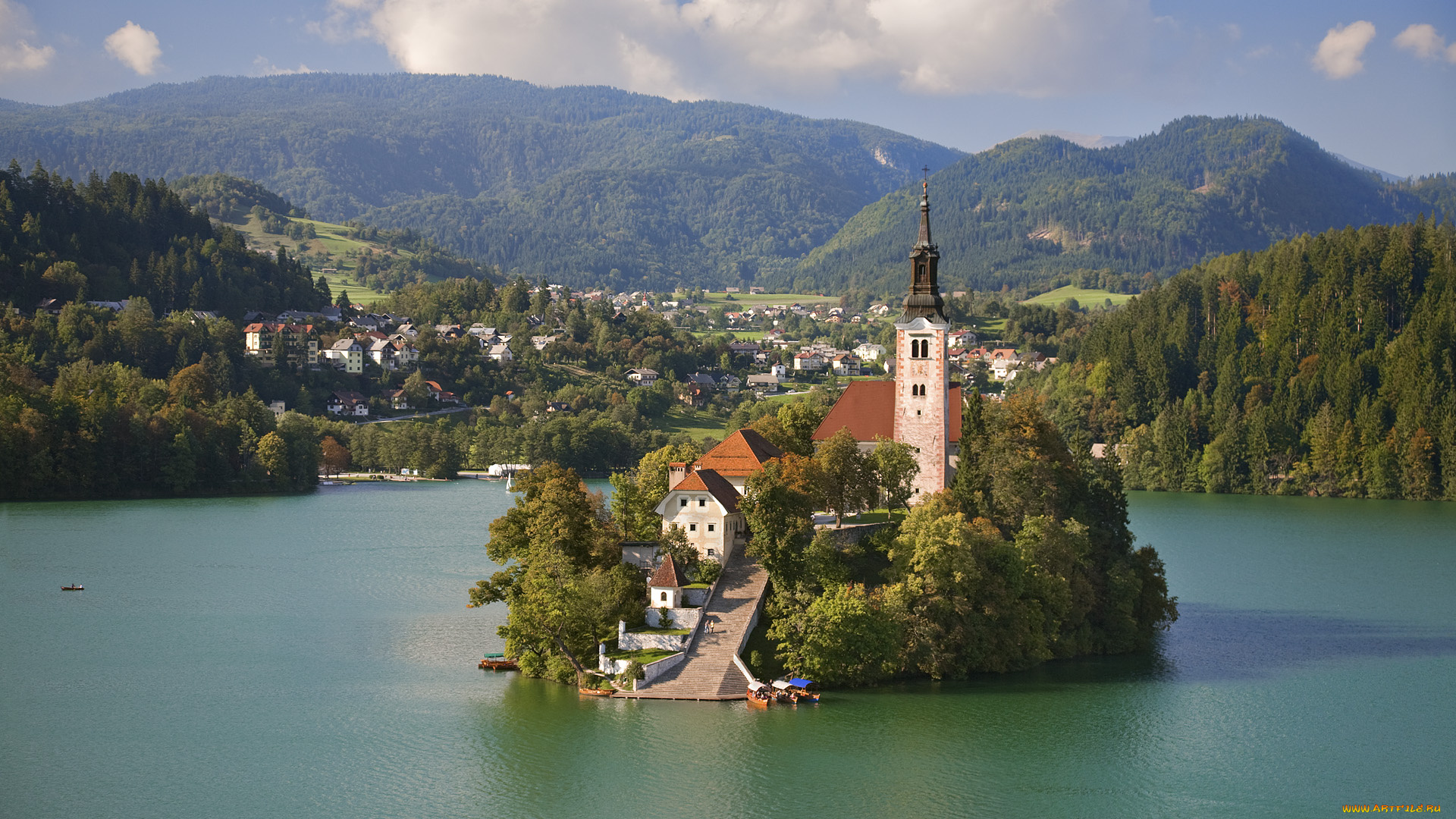 assumption, of, mary, pilgrimage, church, lake, bled, slovenia, города, блед, словения, остров, вода