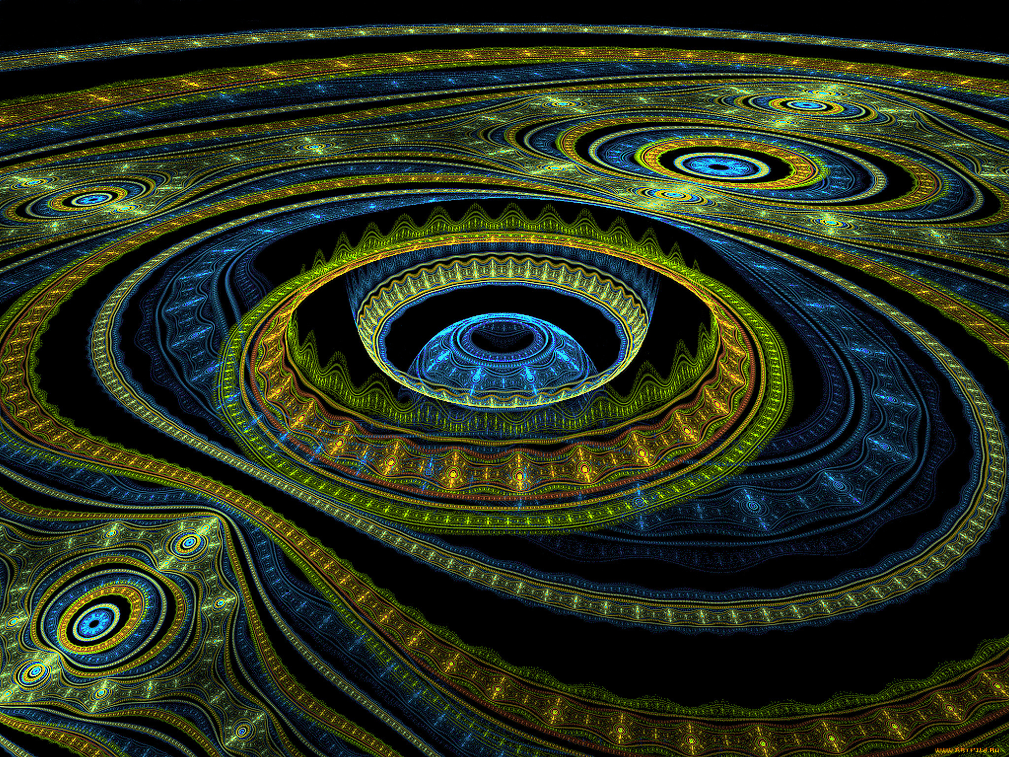 3д, графика, fractal, фракталы, тёмный, фрактал, узор