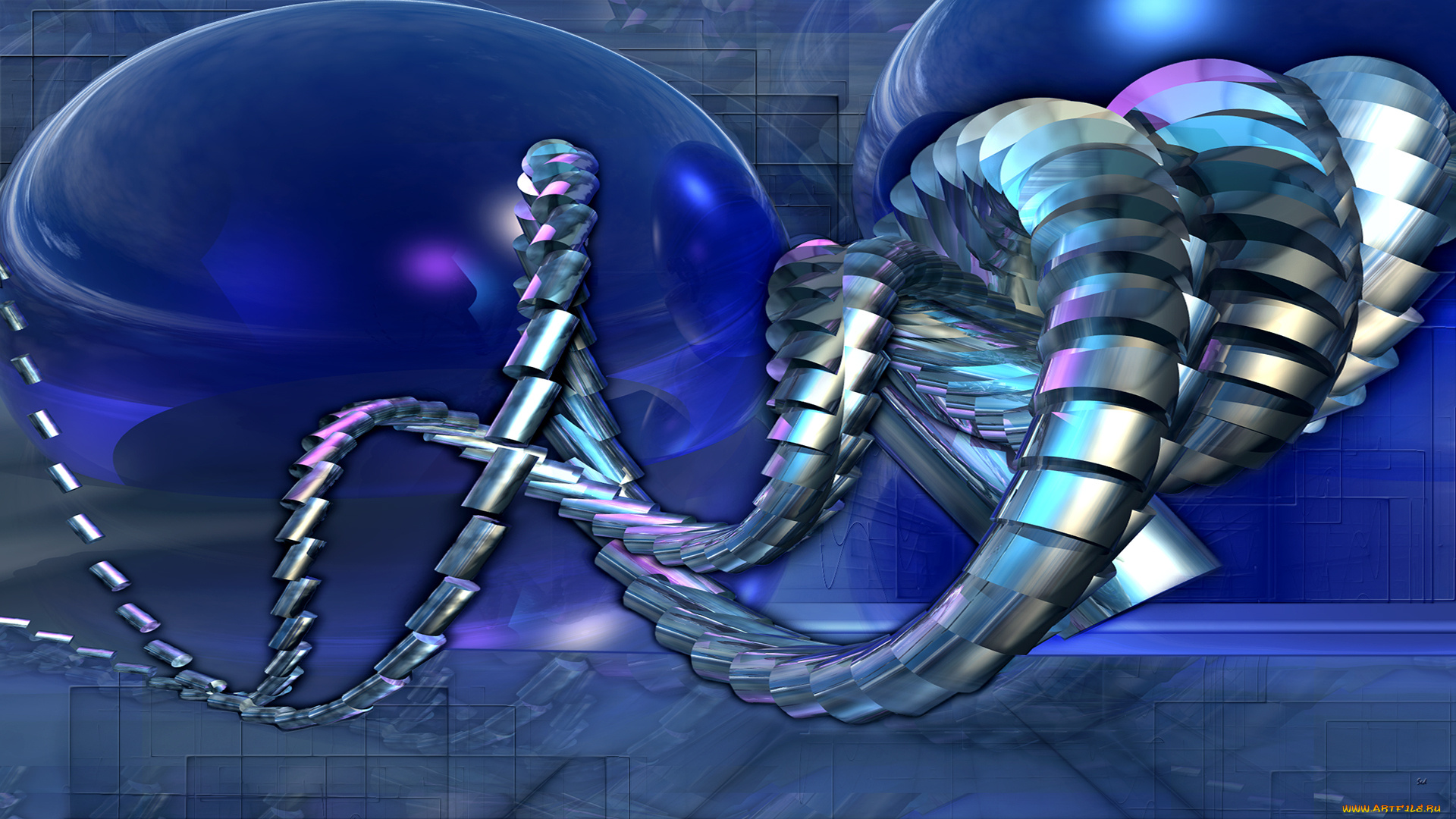 3д, графика, fractal, фракталы, узор, фон