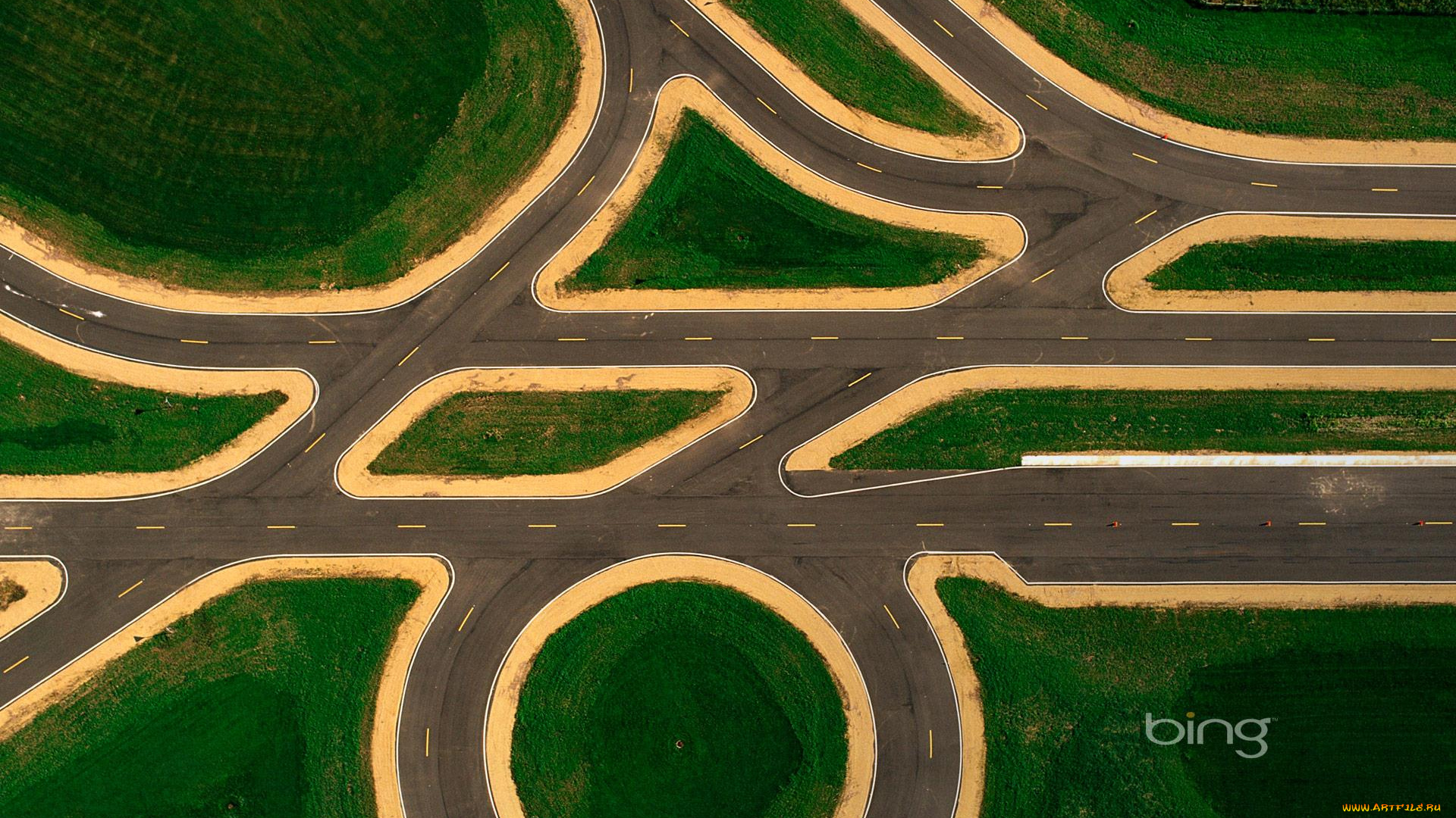 природа, дороги, дорога, развязка