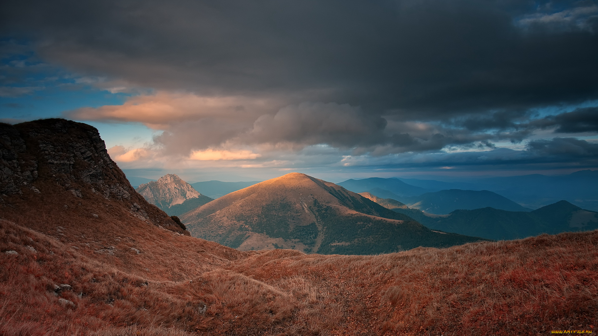 природа, горы, облака