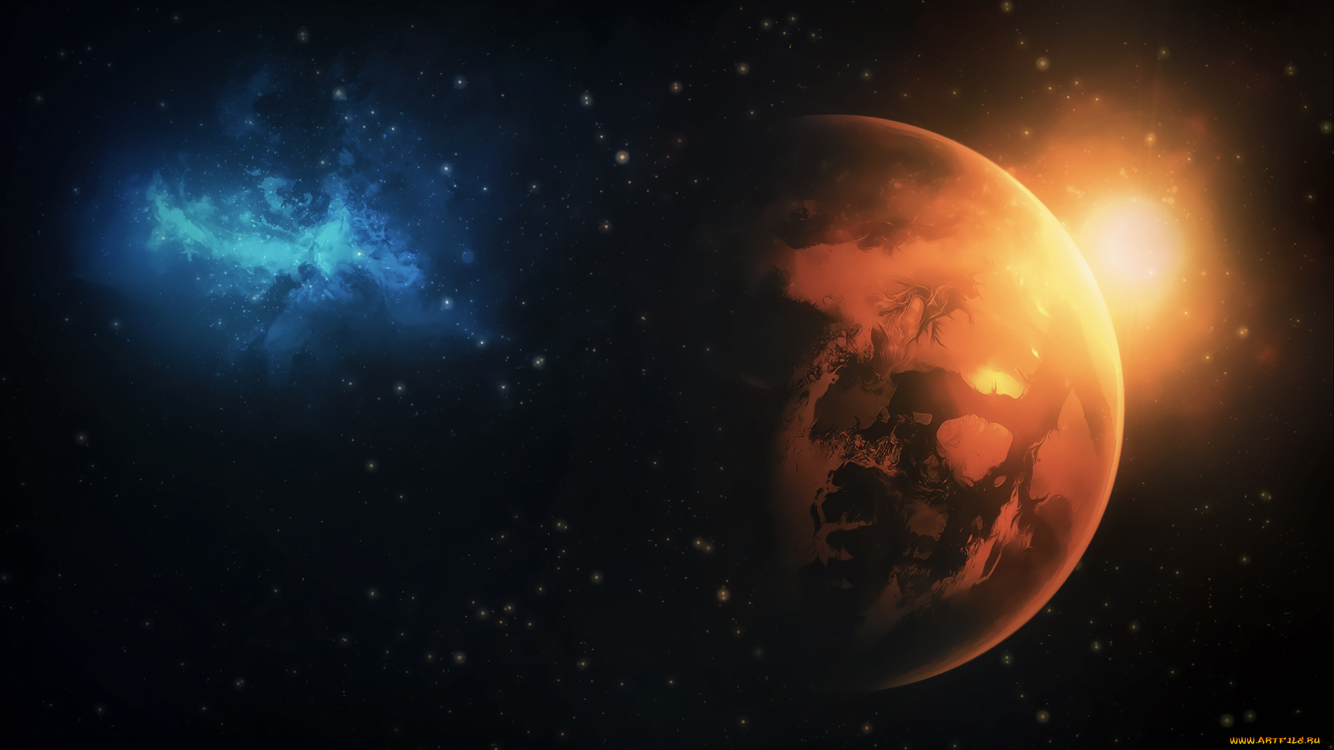 so, cool, 3d, earth, космос, арт, земля