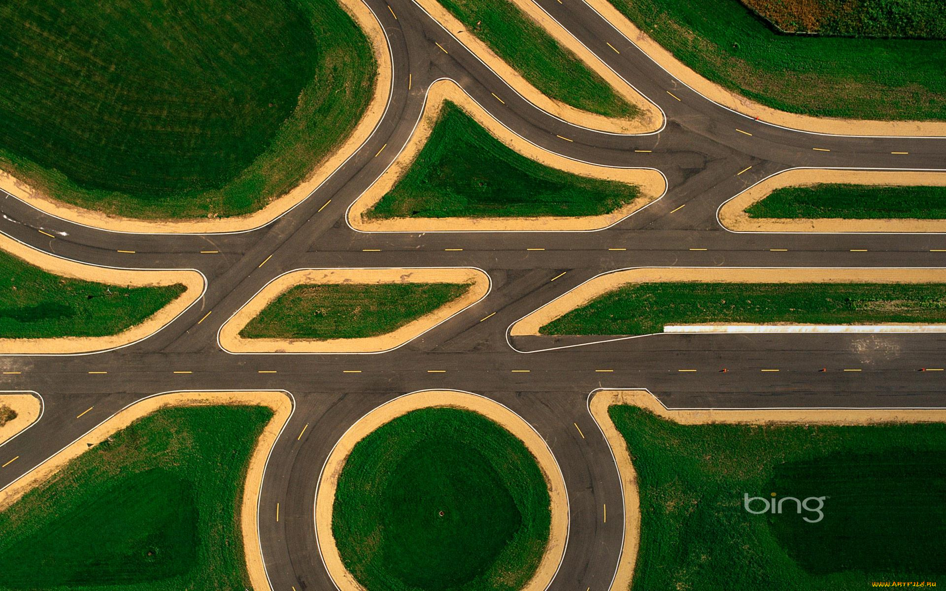природа, дороги, дорога, развязка