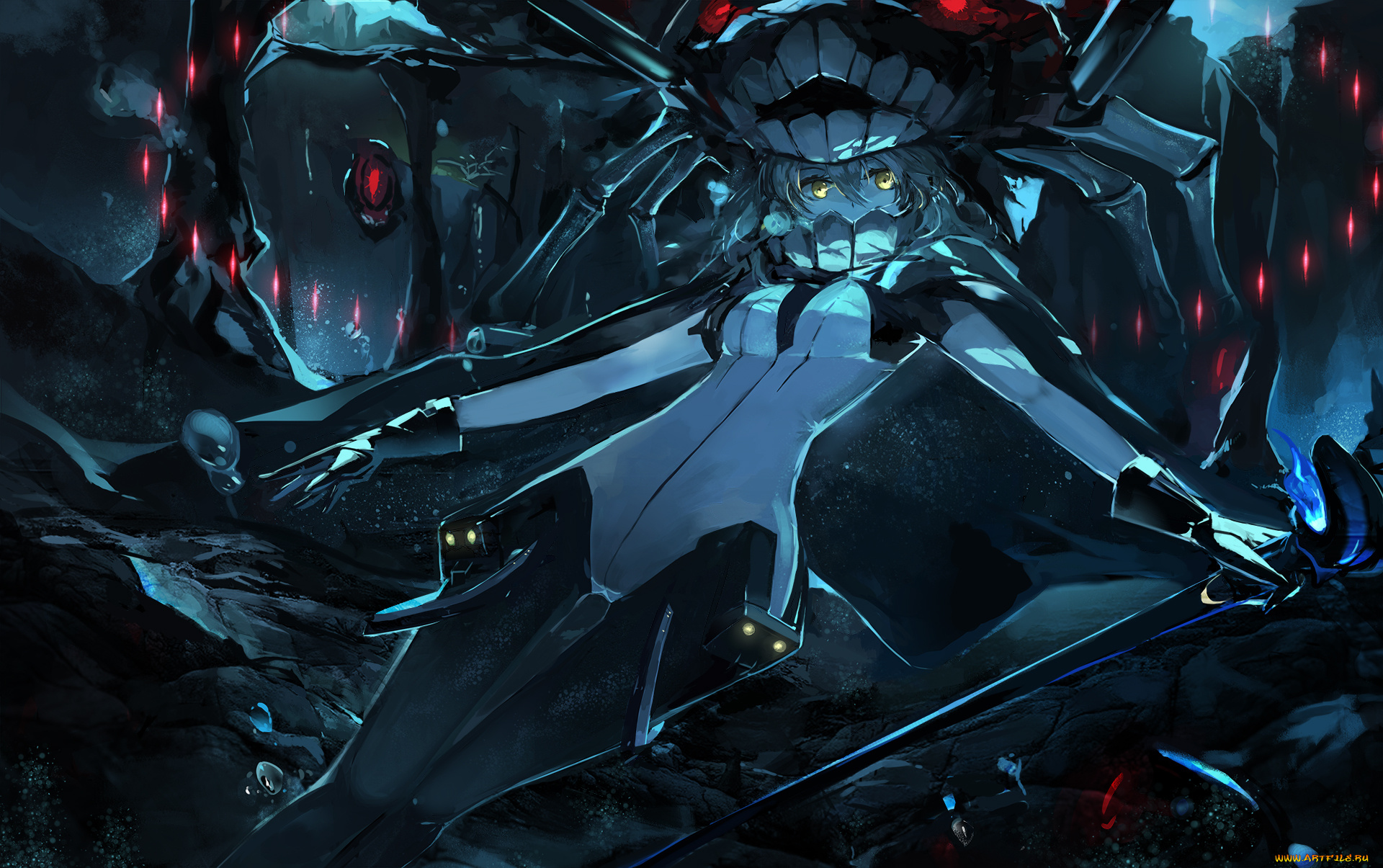 by, saberiii, аниме, weapon, blood, technology, kantai, collection, wo-class