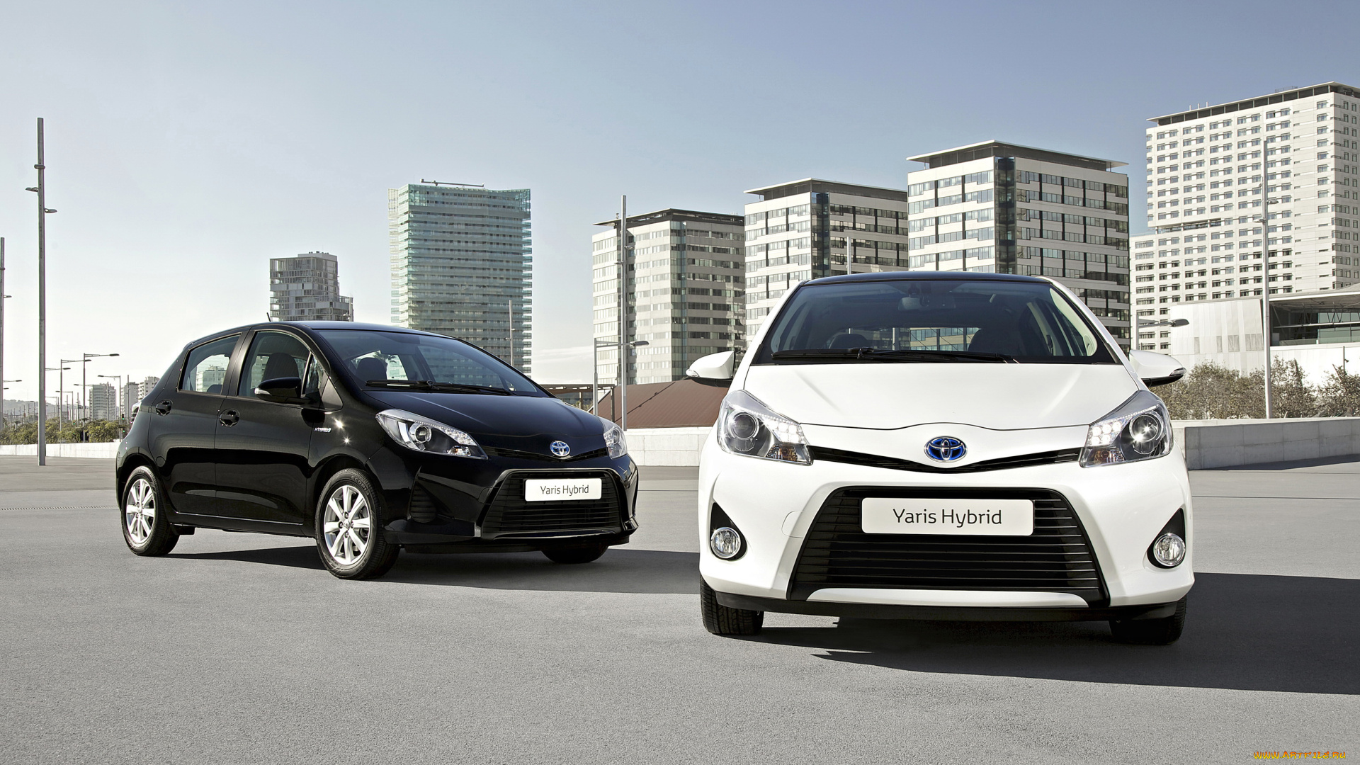 2012, toyota, yaris, hybrid, автомобили, toyota, hybrid, белый, черный, два, yaris