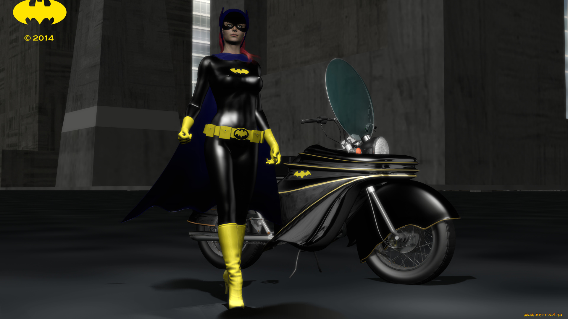 3д, графика, люди, , people, мотоцикл, девушка, взгляд