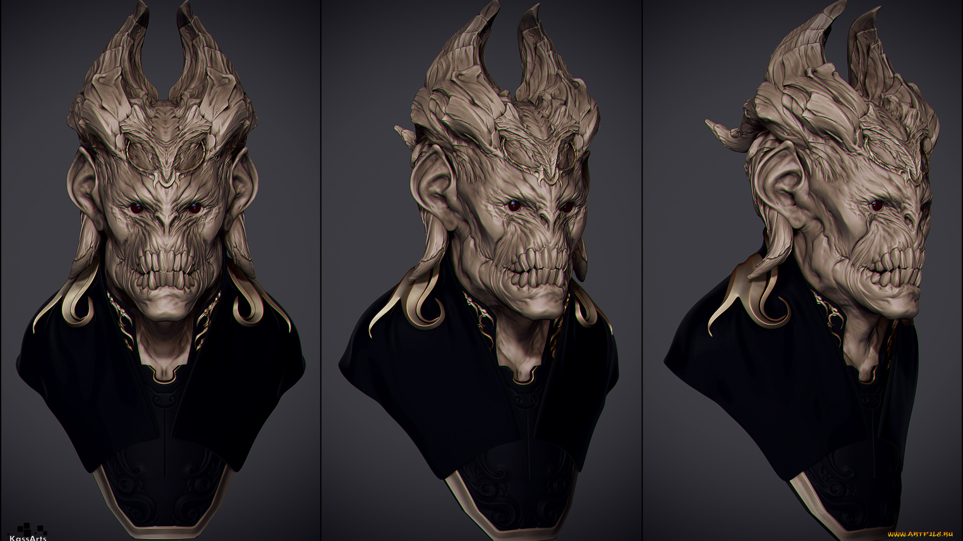 3д, графика, _science, fiction, демон, фон