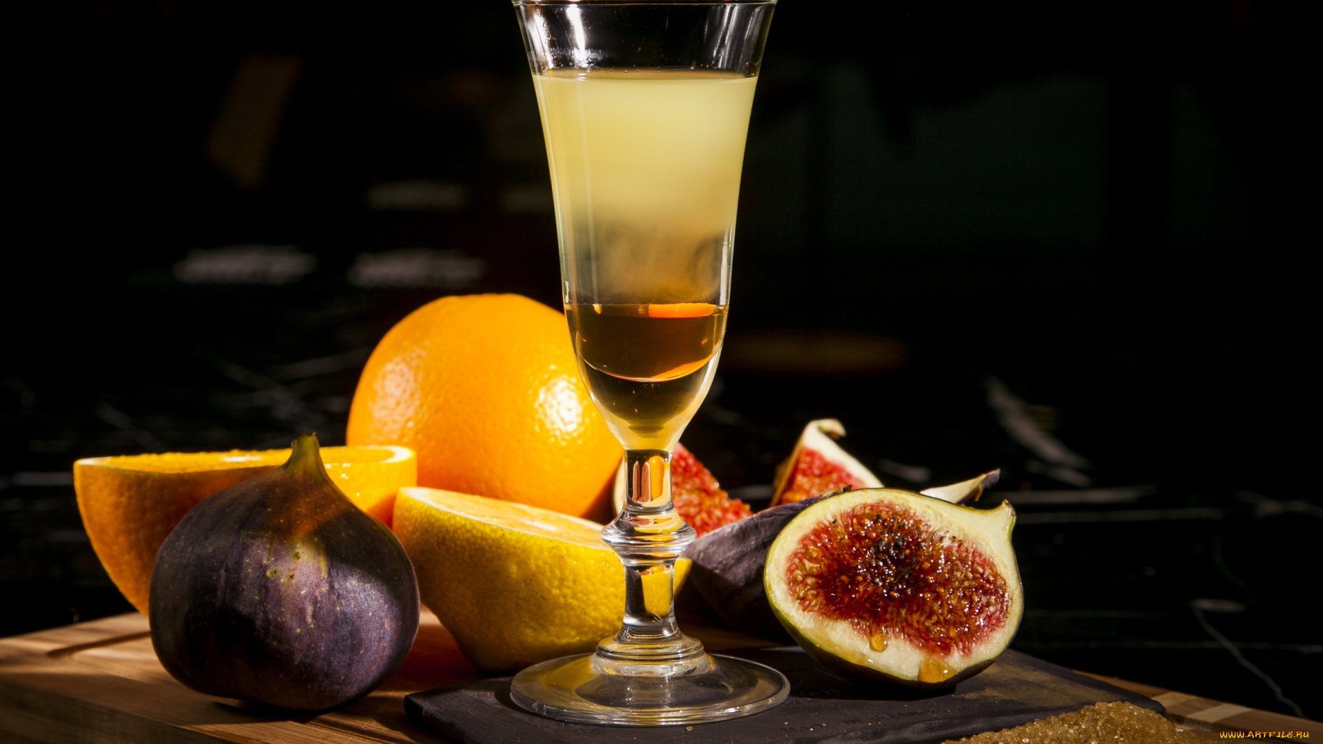 еда, напитки, , коктейль, коктейль, бокал, апельсин, инжир