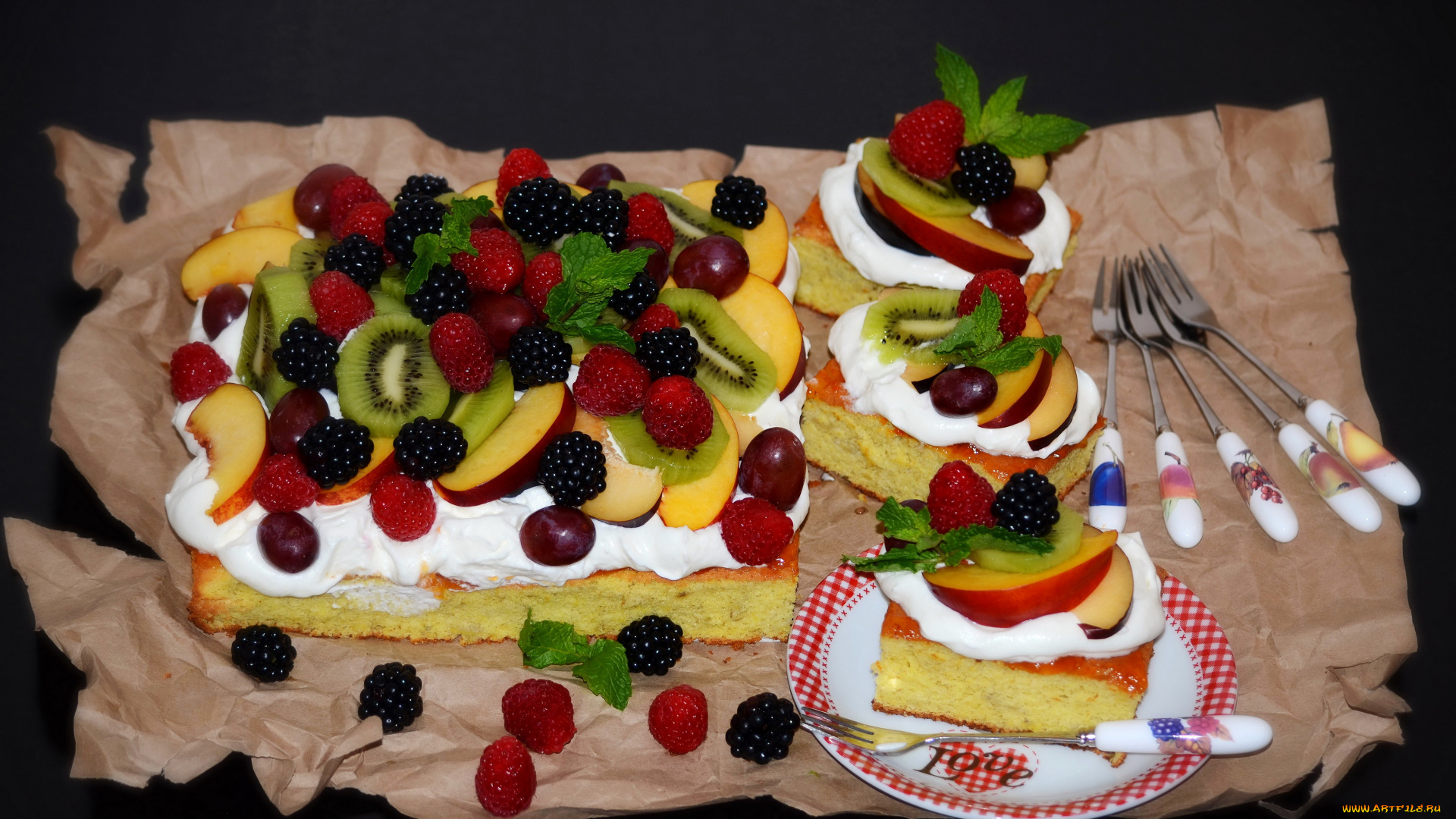 еда, пироги, выпечка, натюрморт, фрукты, пирог