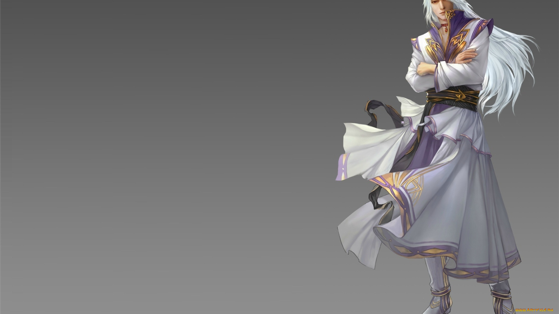 фэнтези, существа, томоэ, лис-демон, парень, ушки